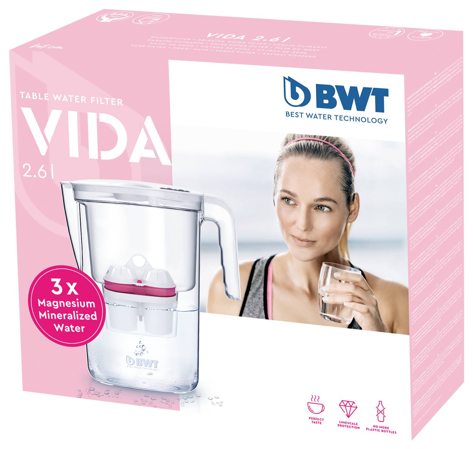 BWT VIDA man 815485 Carafe filtrante 2.6 l blanc