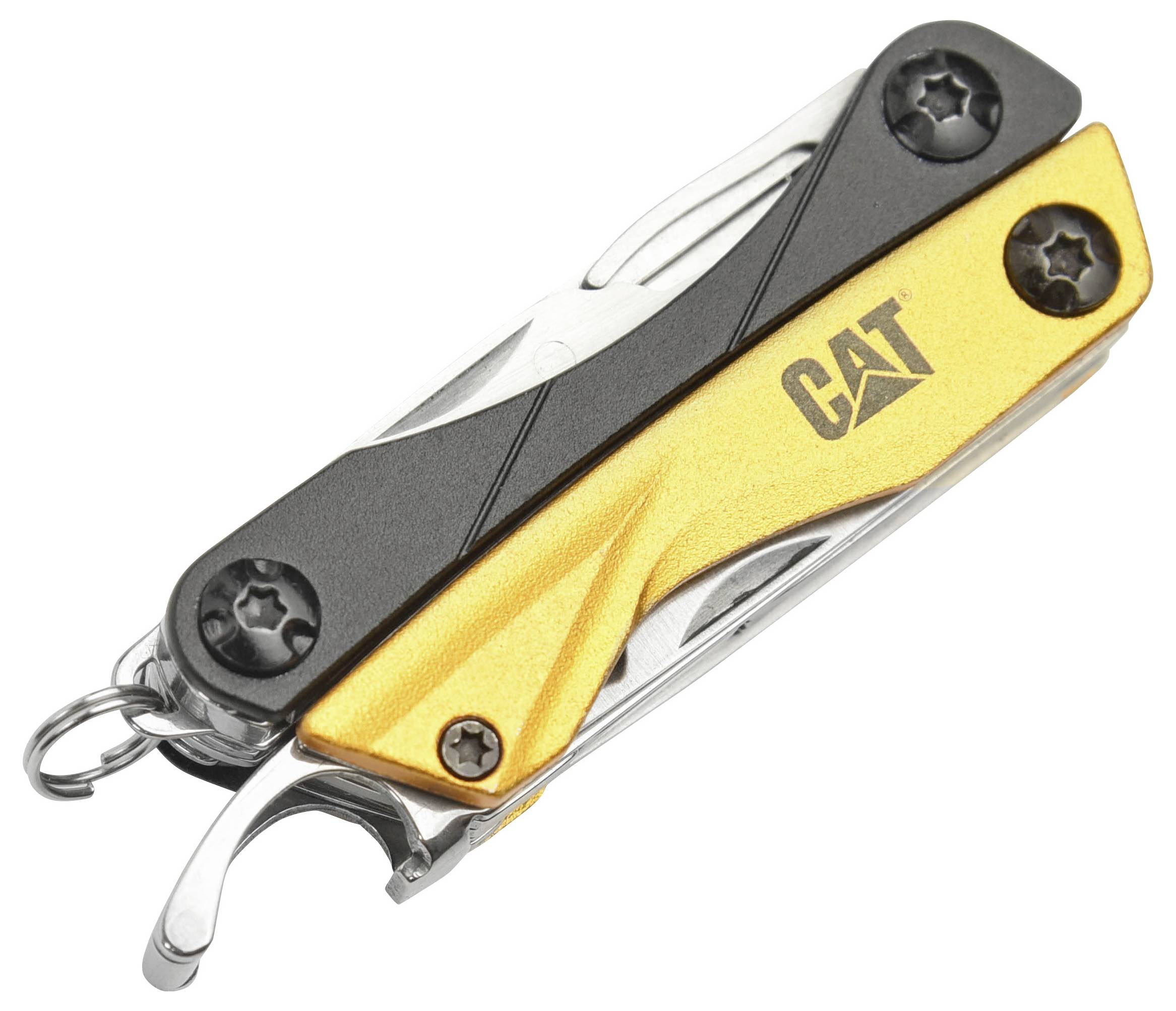 CAT 980857ING Couteau multifonction noir, Yellow