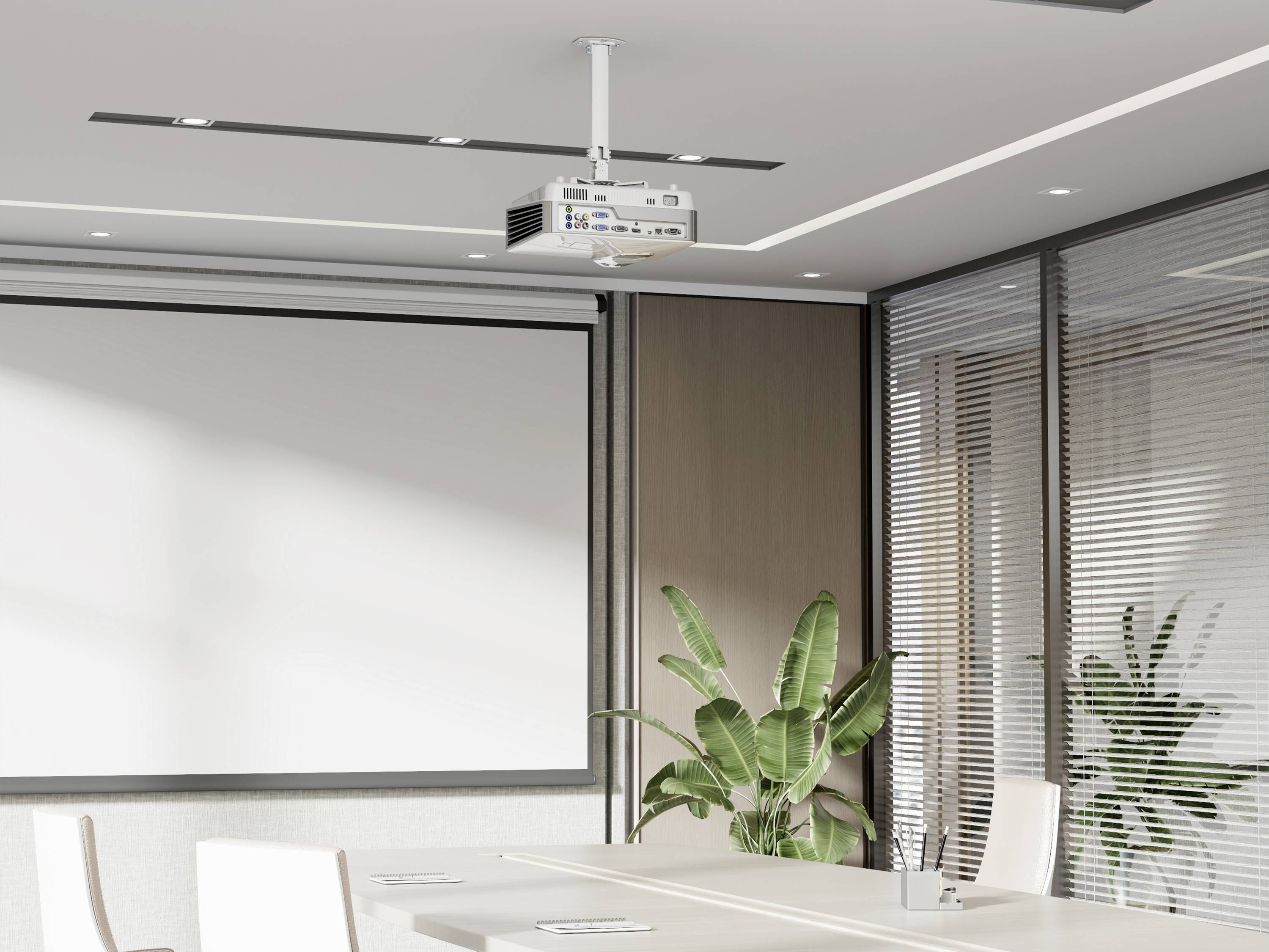 Reflecta Prometheus Support plafond pour projecteur support de plafond, rotatif, inclinable Distance sol/plafond (max.): 580 mm