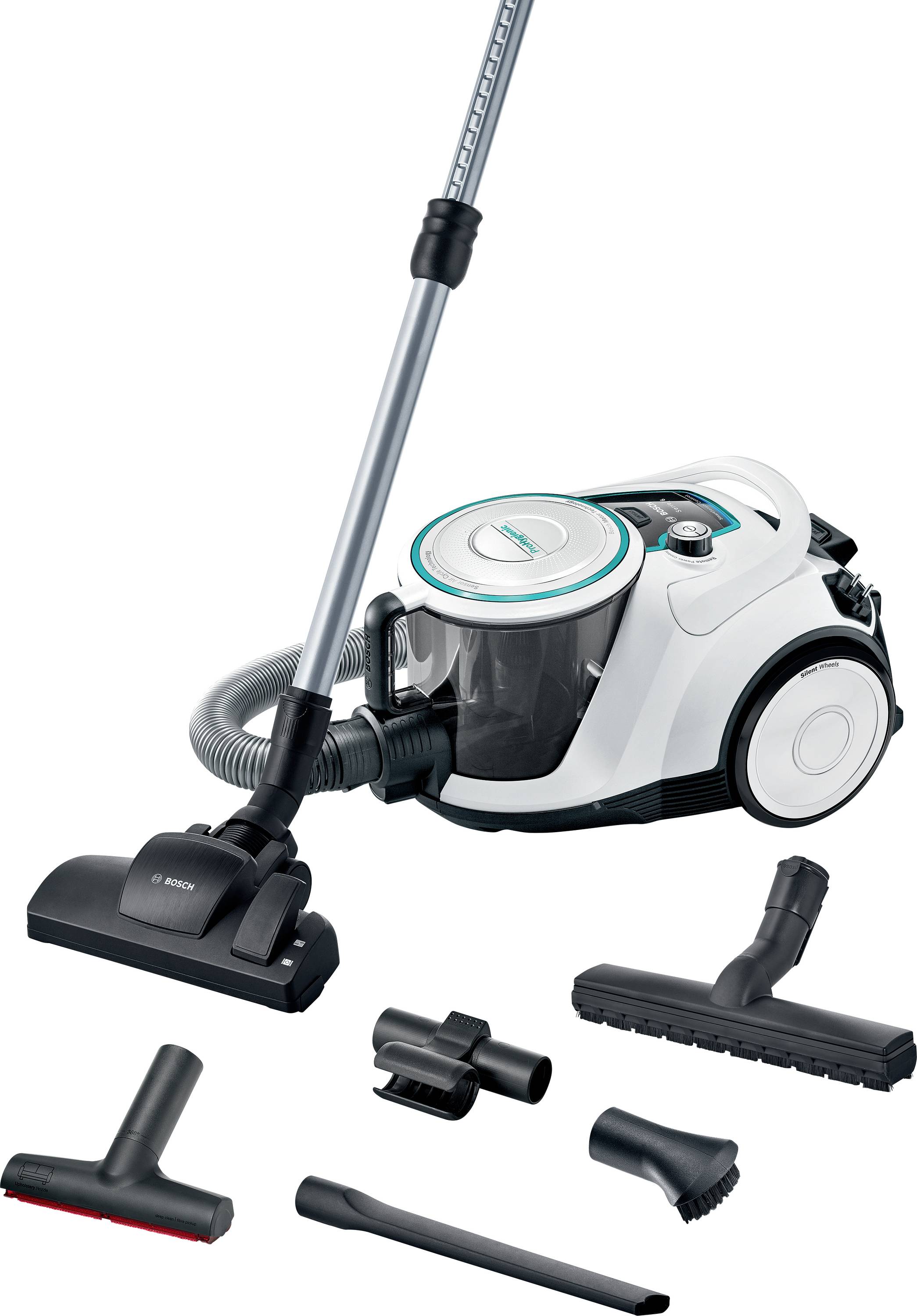 Bosch beutelloser Staubsauger GS41 Serie 6, weiß Aspirateur sans sac sans sac