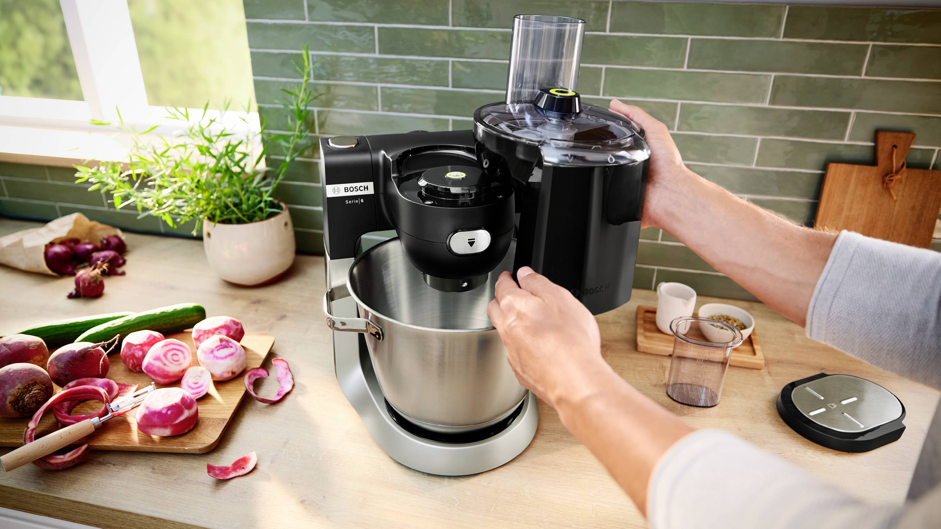 Bosch Würfelschneider für Bosch Küchenmaschine Serie 6 und 8 Cubeuse noir, gris