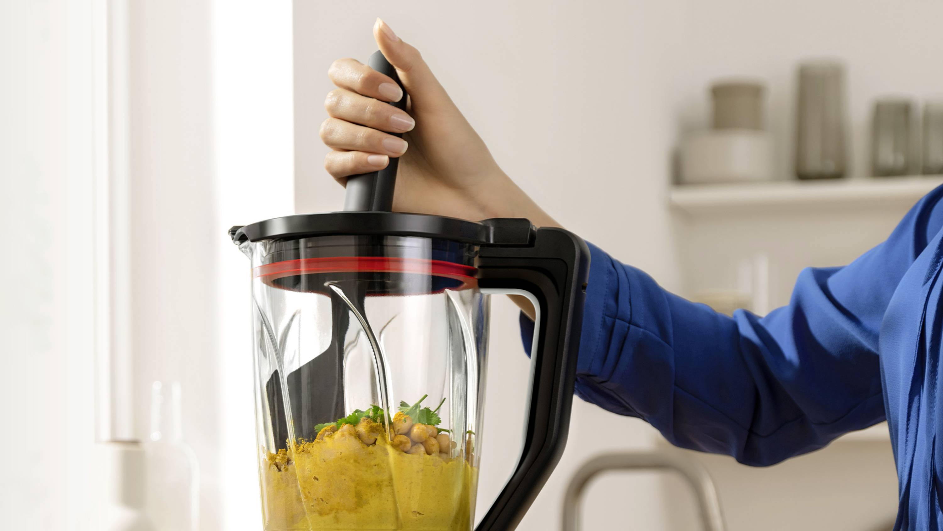 Bosch ThermoSafe Glasmixer für Bosch Küchenmaschine Serie 6 Accessoire mixeur noir, transparent