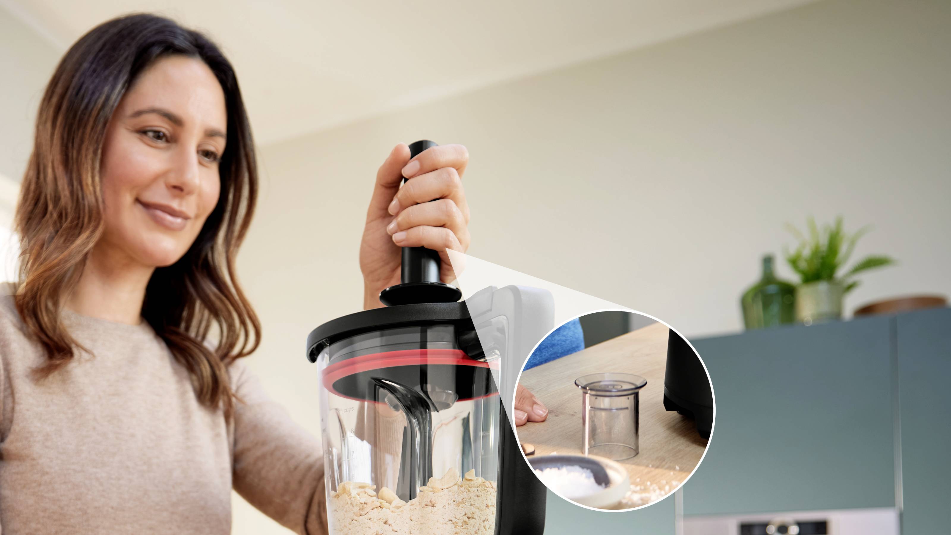 Bosch ThermoSafe Glasmixer für Bosch Küchenmaschine Serie 6 Accessoire mixeur noir, transparent