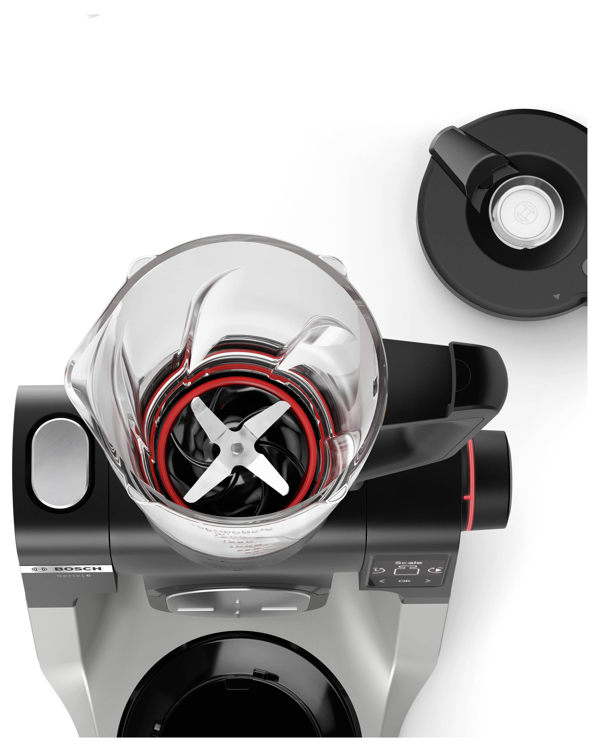 Bosch ThermoSafe Glasmixer für Bosch Küchenmaschine Serie 6 Accessoire mixeur noir, transparent