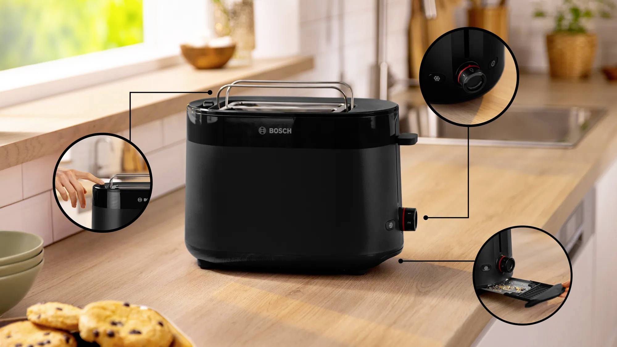 Bosch Kompakt Toaster MyMoment, schwarz Grille-pain noir