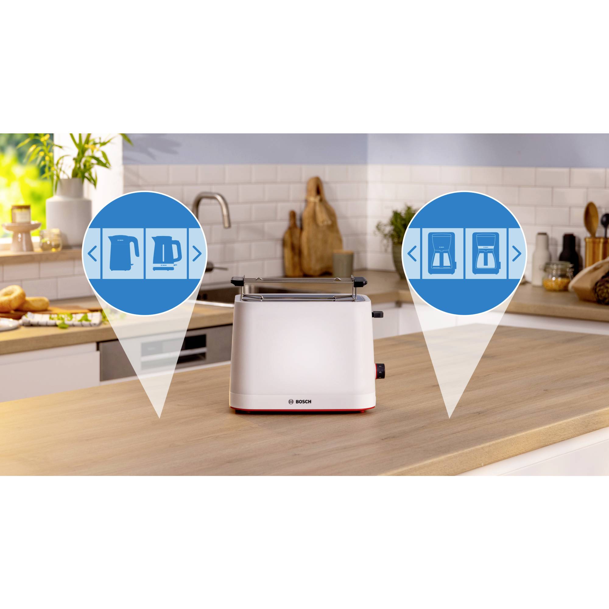 Bosch Kompakt Toaster MyMoment, weiß Grille-pain blanc