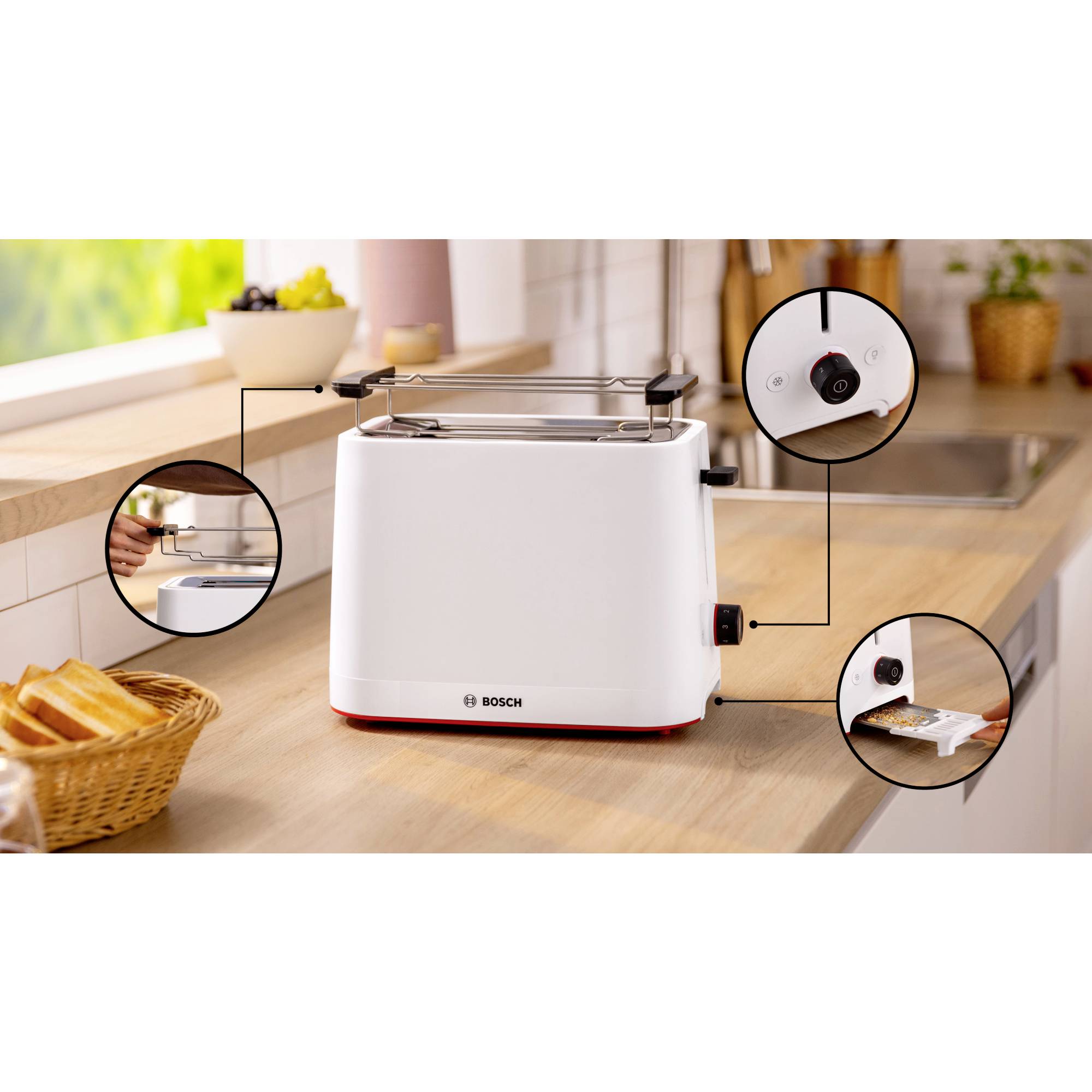 Bosch Kompakt Toaster MyMoment, weiß Grille-pain blanc