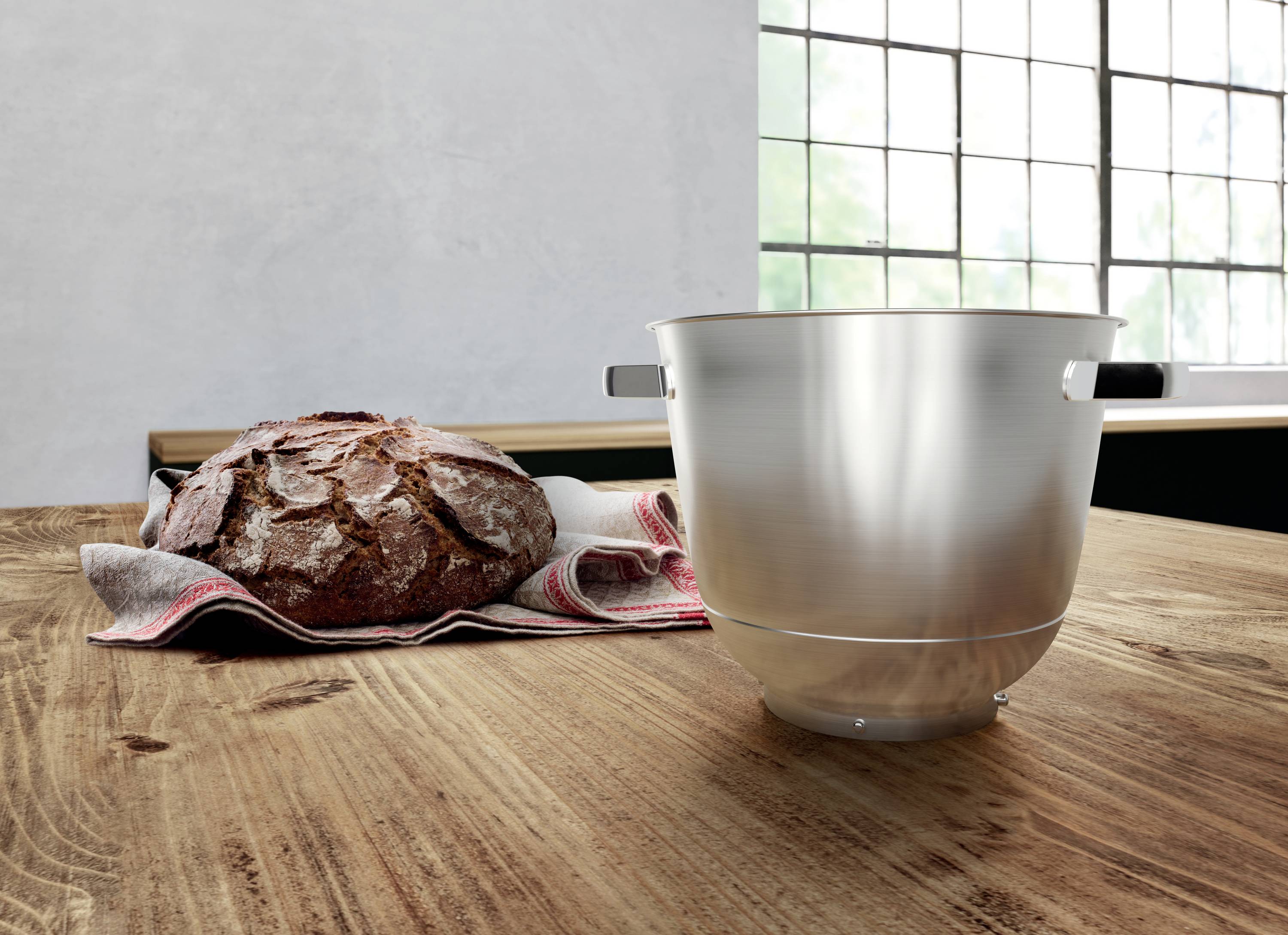 Bosch Edelstahl Rührschüssel für Bosch Küchenmaschine Serie 6 Bol de mélange