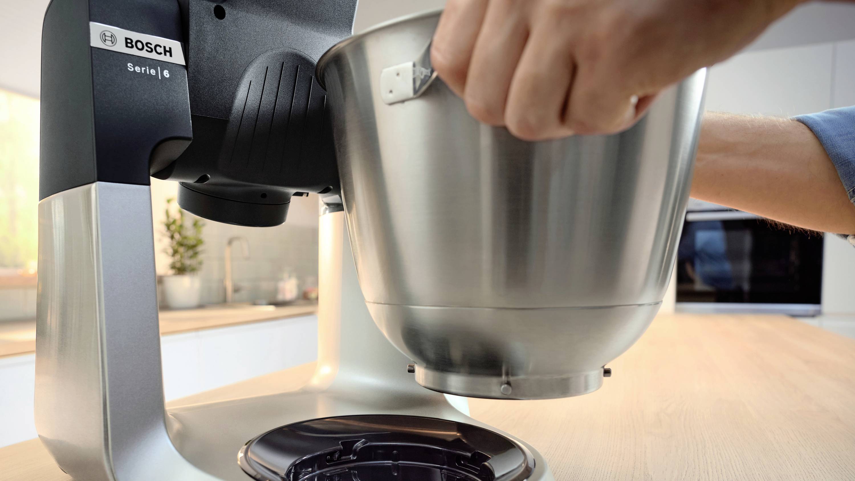 Bosch Edelstahl Rührschüssel für Bosch Küchenmaschine Serie 6 Bol de mélange