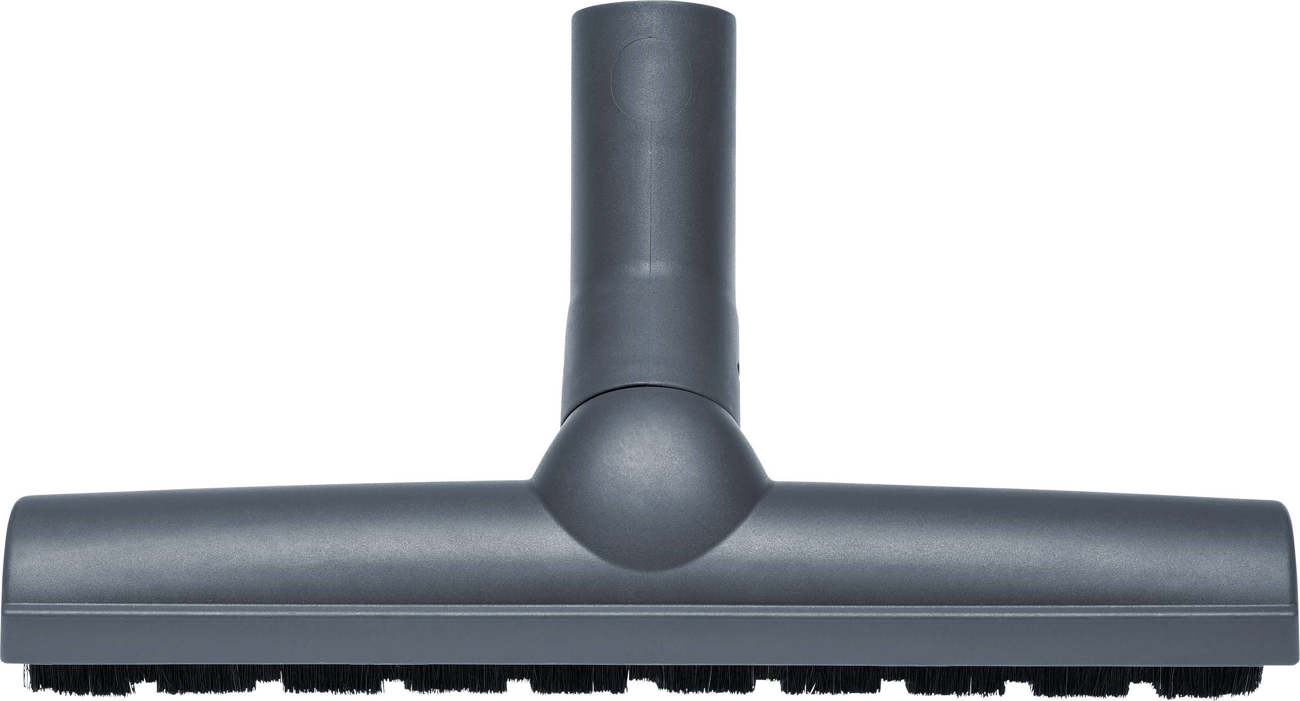 Un aspirateur avec un embout de sol à large brosse plate et une poignée coudée, conçu pour un nettoyage efficace des surfaces dures.