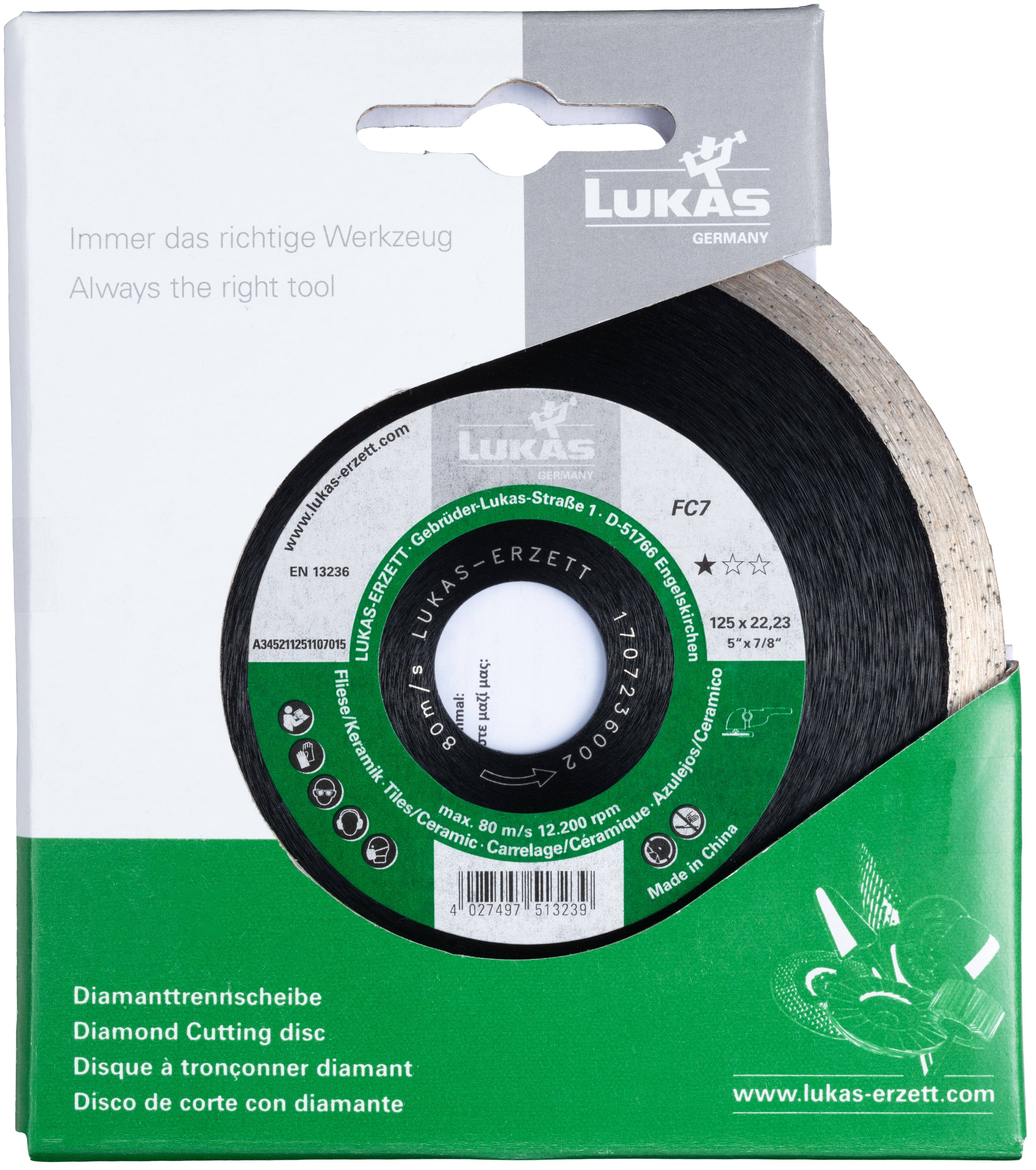 LUKAS-ERZETT A345212301107015 DiamantFC7 230x22,23x7 Disque à tronçonner diamanté 1 pc(s)