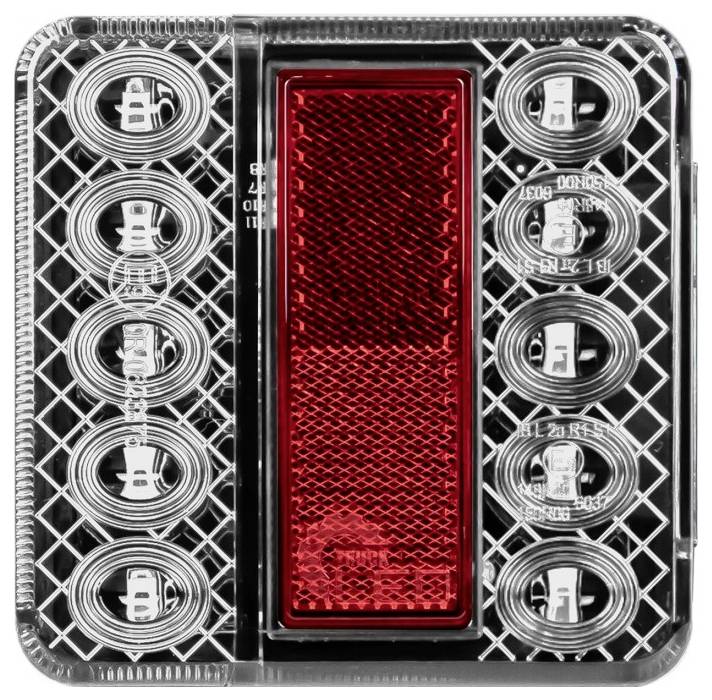 SecoRüt Feu de recul pour remorque extrêmités de câble ouvertes arrière 12 V/DC transparent