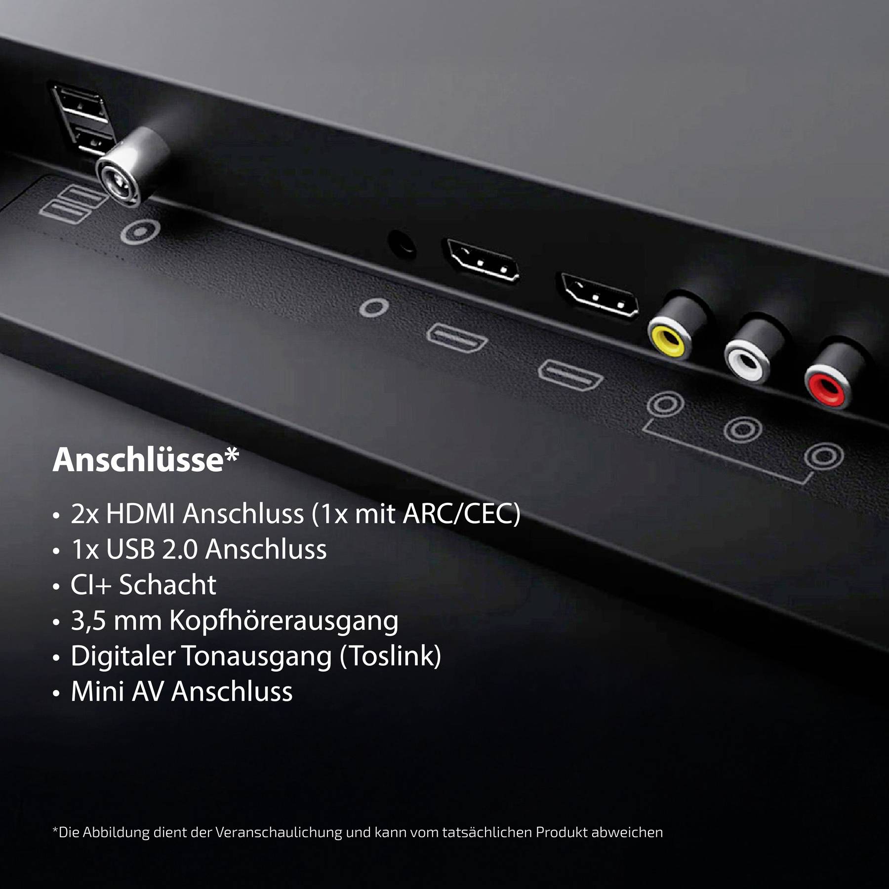 Dyon Téléviseur LED CEE E (A - G) noir