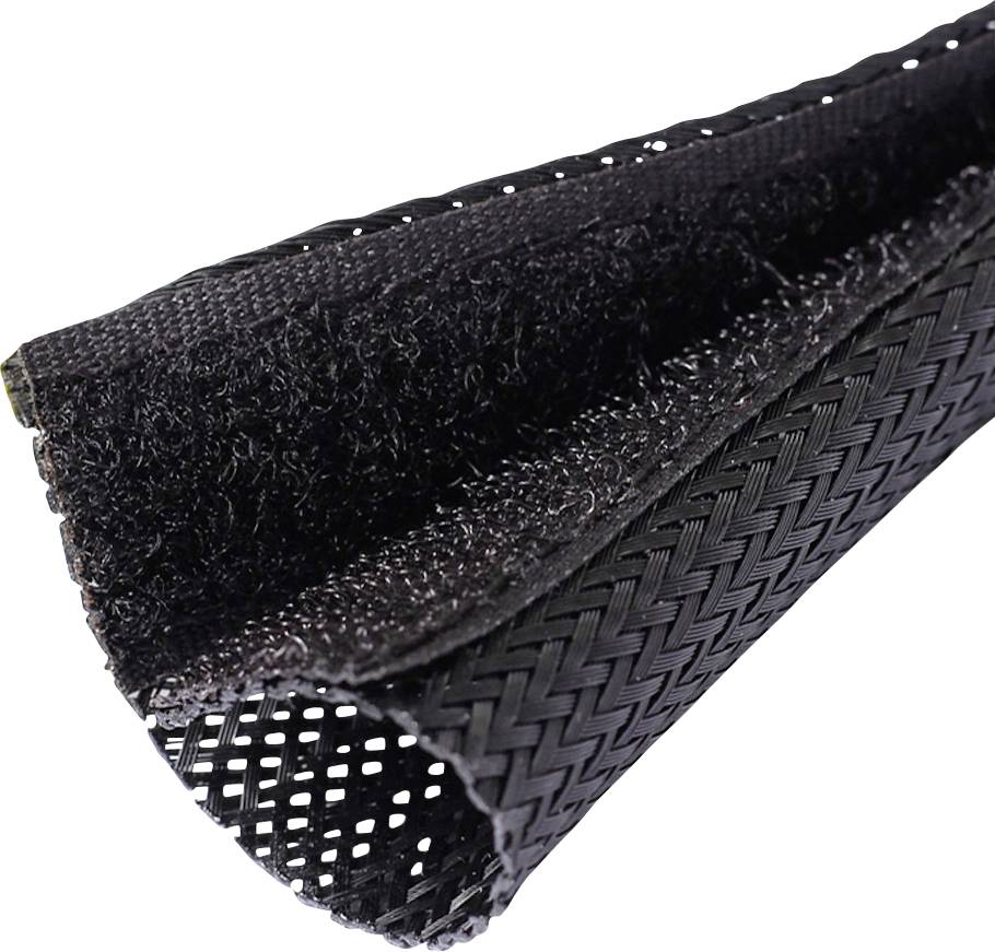 Quadrios 25CA480 25CA480 Gaine tressée noir PET 18 à 20 mm Marchandise vendue au mètre