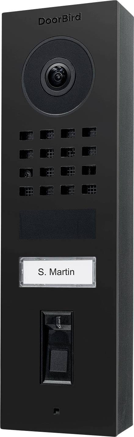 DoorBird D1101FV FP50 AP Interphone Bluetooth, Wi-Fi, Ethernet Station extérieure noir graphite (satiné mat)