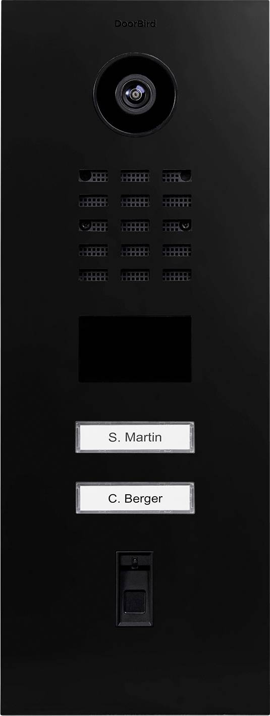 DoorBird D2102FV FP50 Interphone Ethernet Station extérieure noir graphite (satiné mat)