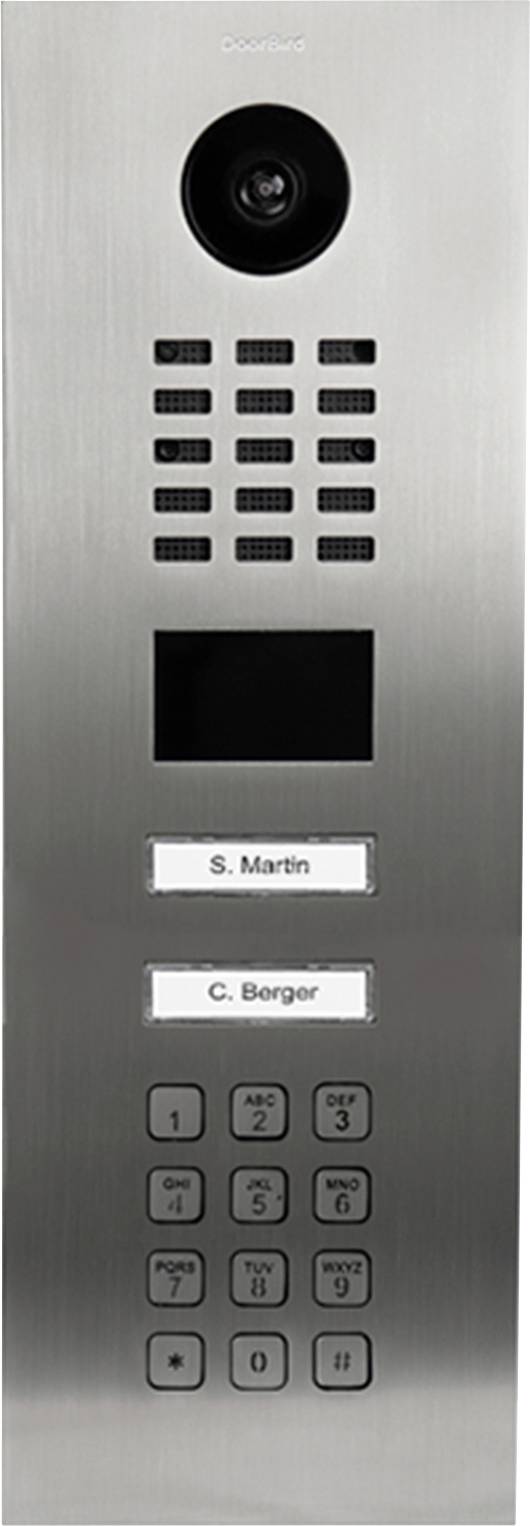DoorBird D2102KV Interphone Ethernet Station extérieure acier inoxydable V2A (brossé)