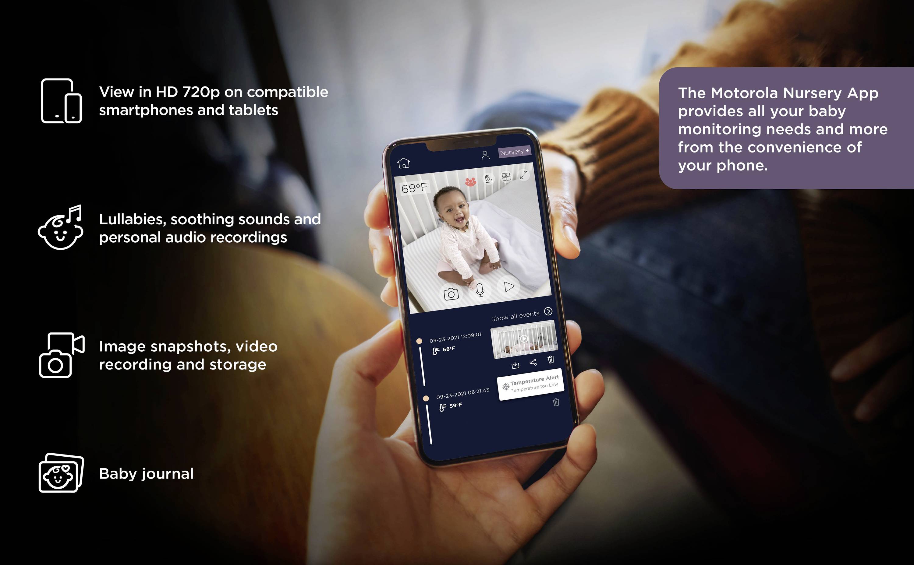 Motorola VM85 Connect VM85 Connect (EU) Babyphone avec caméra 2.4 GHz