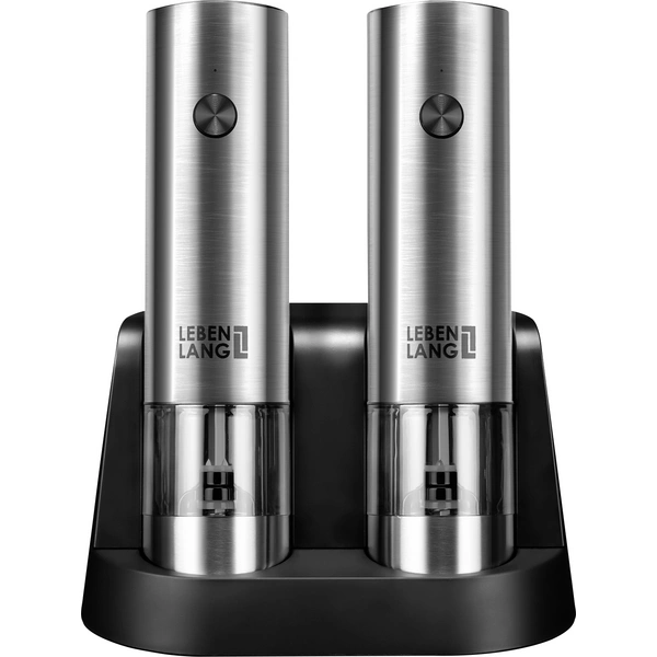 Lebenlang LBL9599 Moulin à sel, moulin à poivre argent, noir 1 pc(s) Lebenlang LBL9599 Moulin à sel, moulin à poivre argent, noir 1 pc(s)