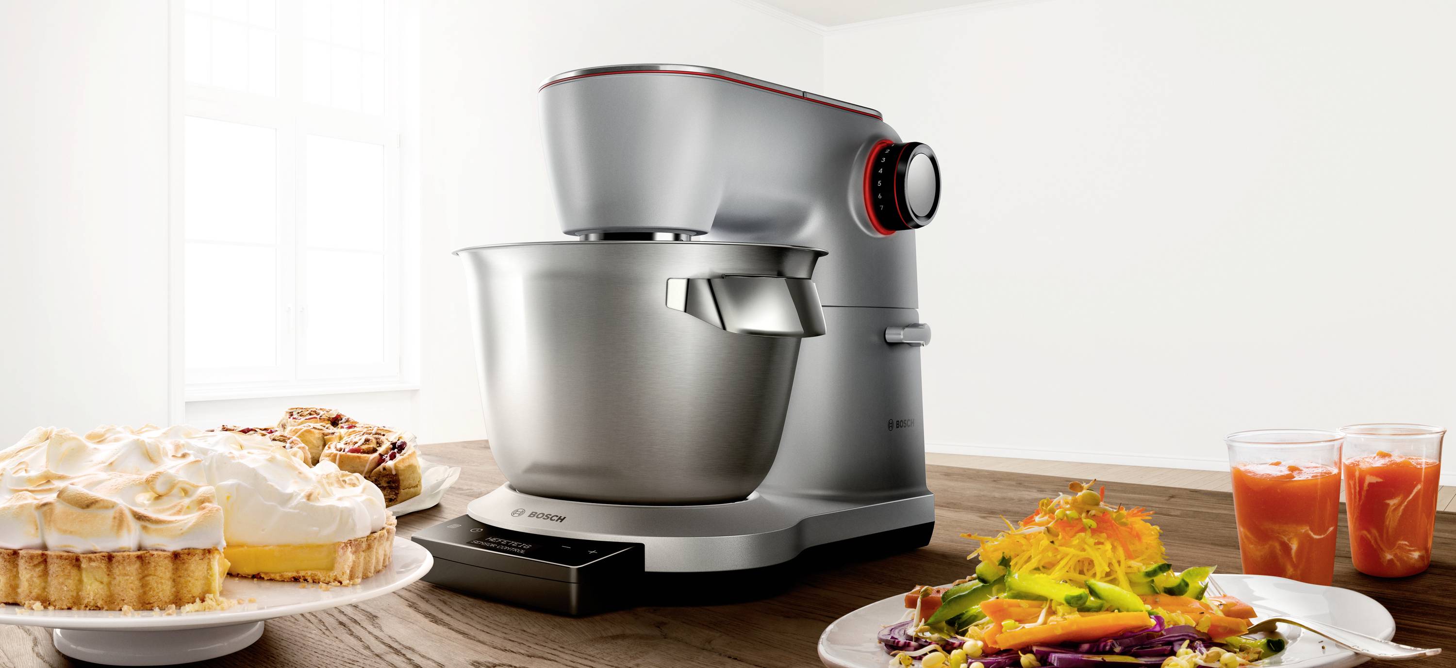 Bosch Küchenmaschine Serie 8 OptiMUM, 1600 Watt, silber Robot de cuisine acier inoxydable