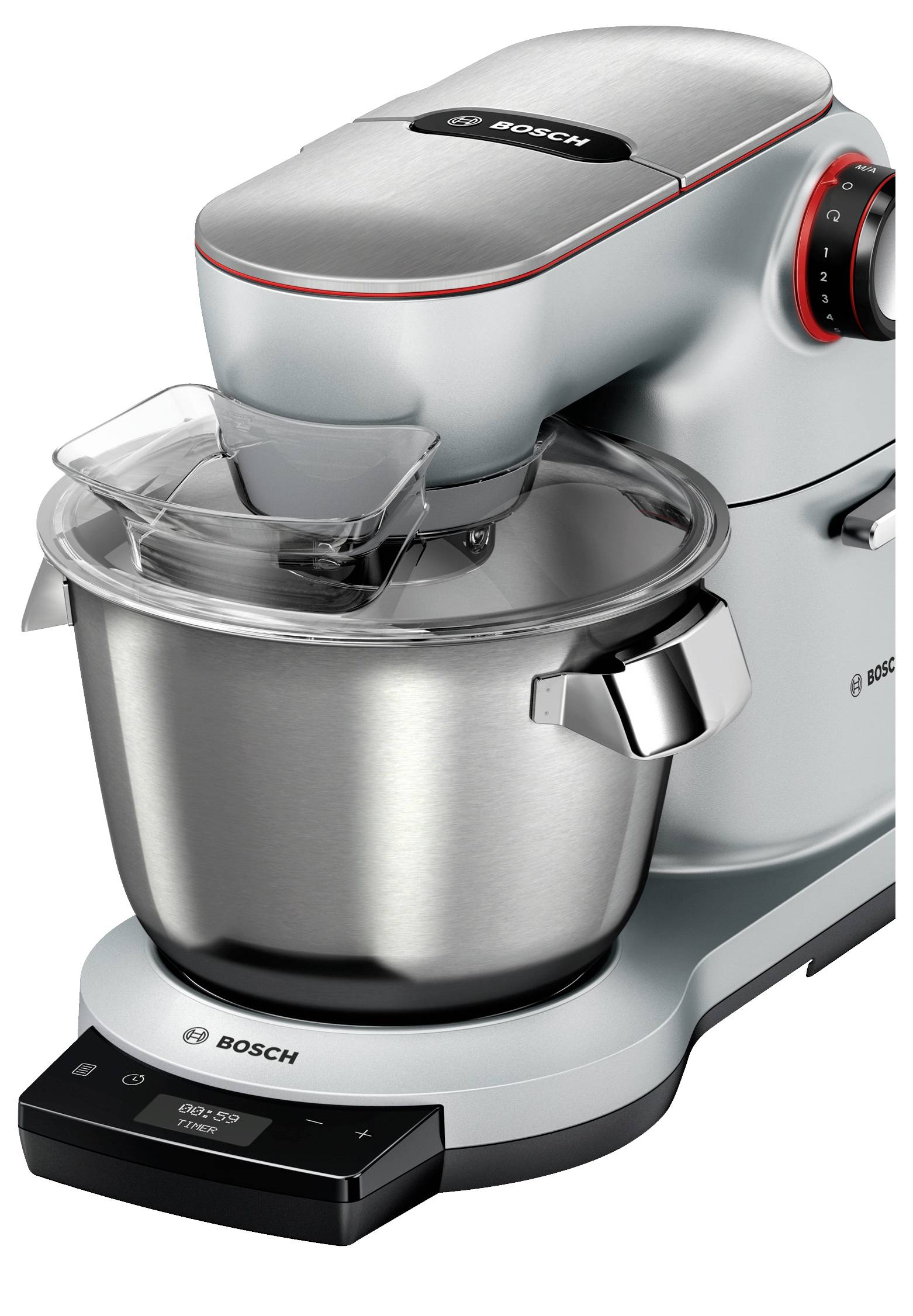 Bosch Küchenmaschine Serie 8 OptiMUM, 1600 Watt, silber Robot de cuisine acier inoxydable