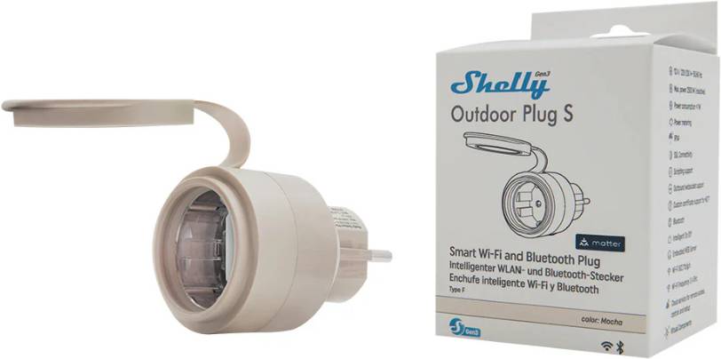 Shelly Outdoor Plug S Gen3 Prise sans fil