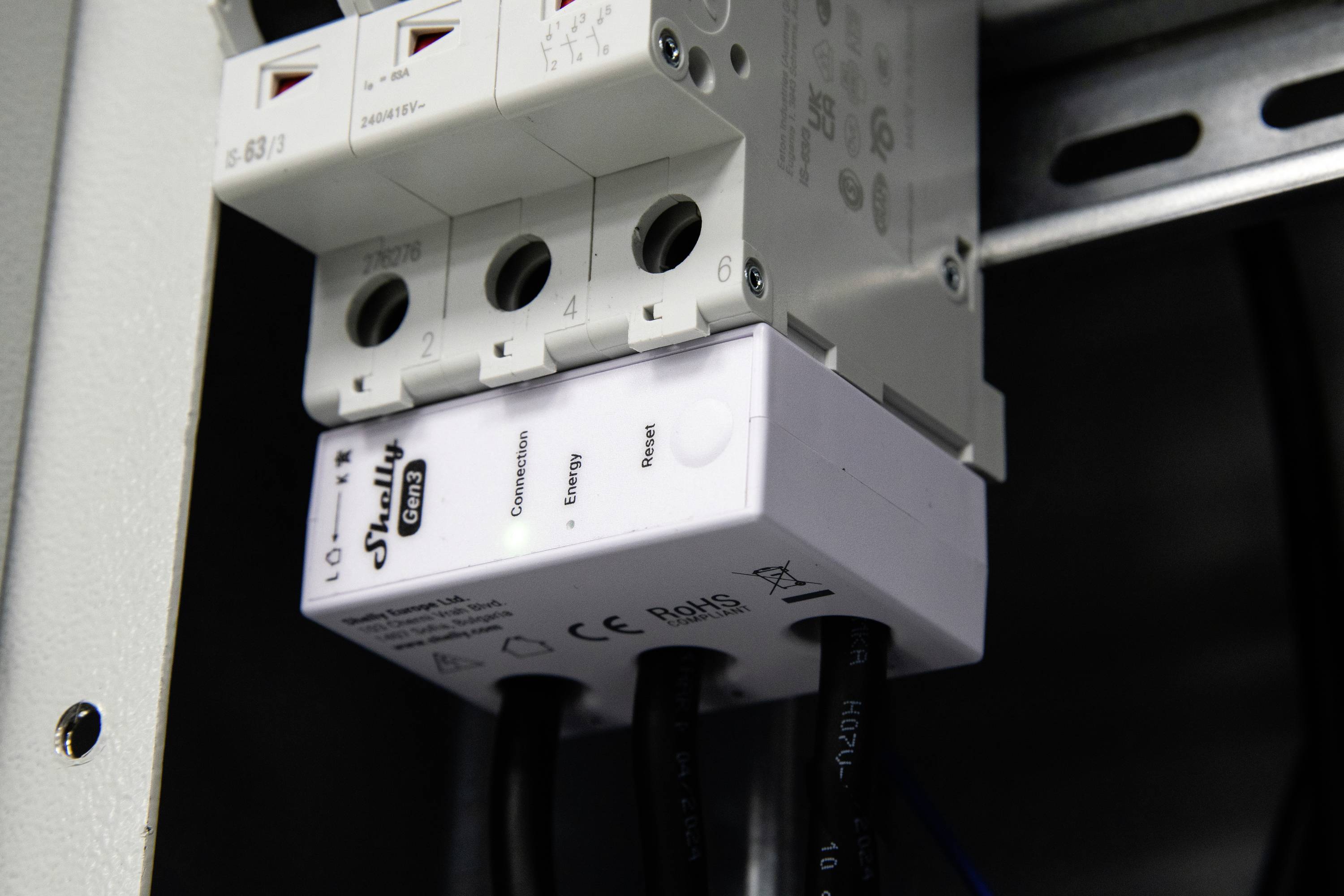 Shelly 3EM-63T Gen3 Compteur d'énergie