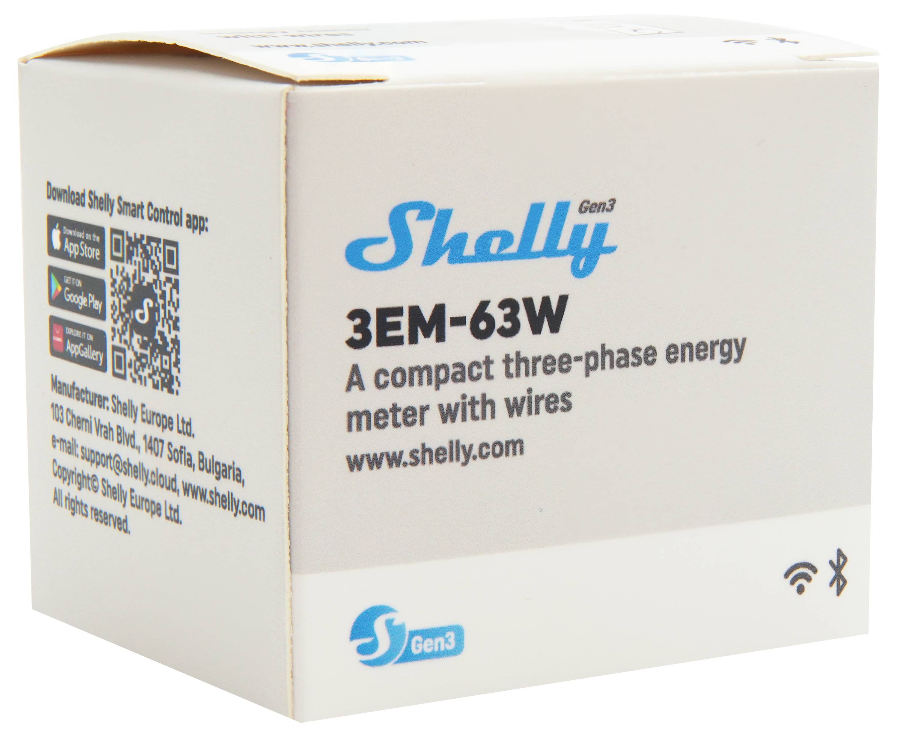 Shelly 3EM-63W Gen3 Compteur de courant