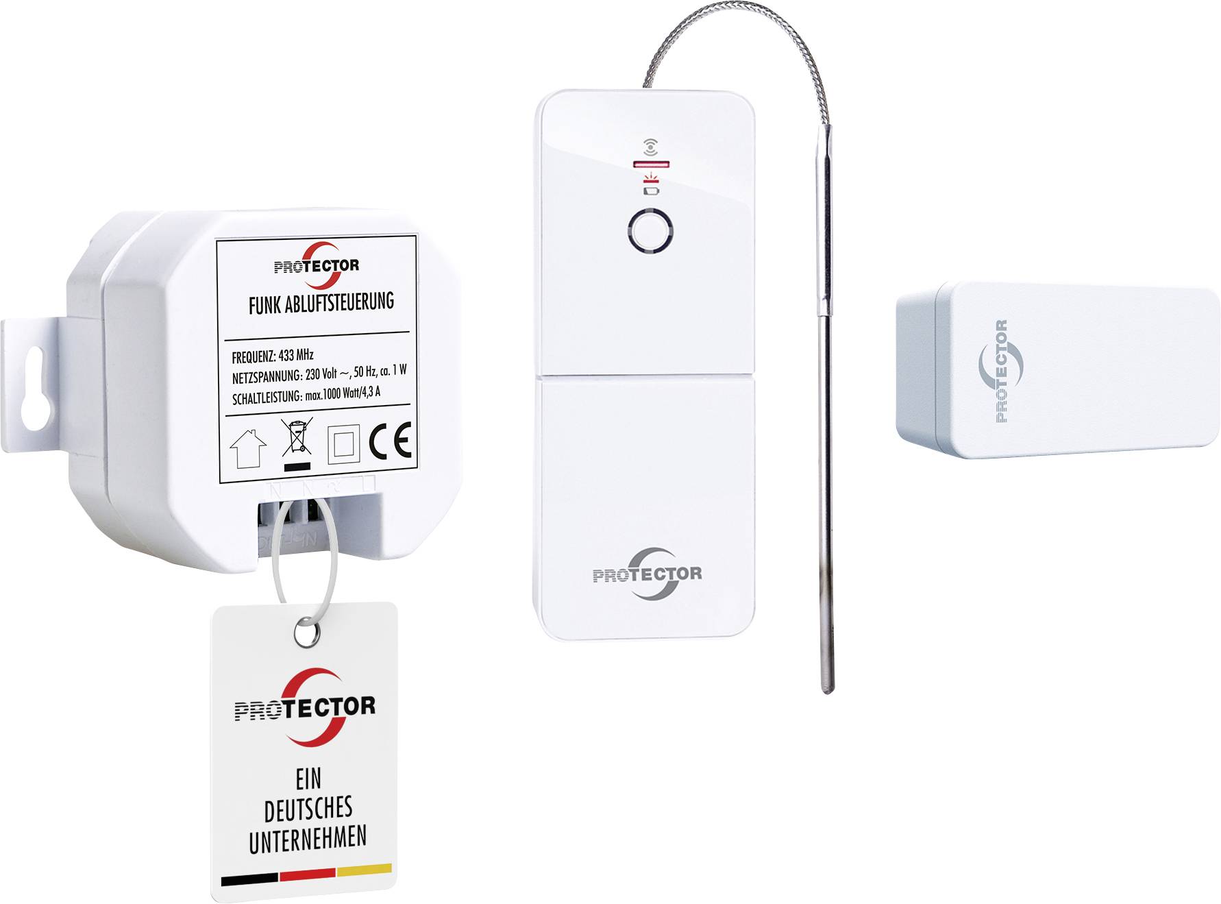 Système de télécommande sans fil pour un dispositif de sécurité. Comprend une unité de contrôle avec étiquette, une télécommande portable et un récepteur.