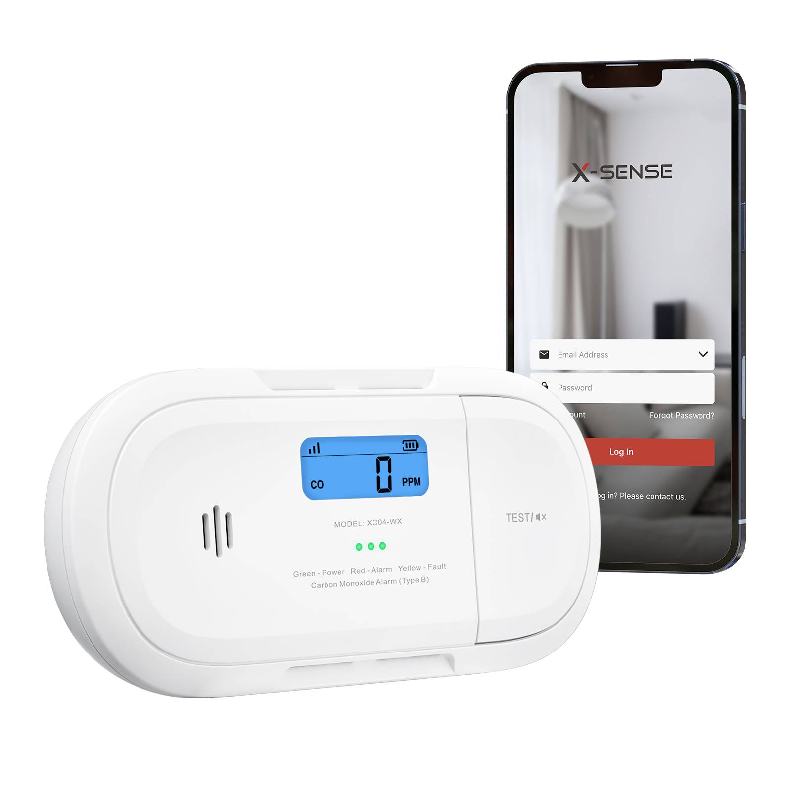 X-Sense XC04-WX Détecteur de monoxyde de carbone à pile(s)