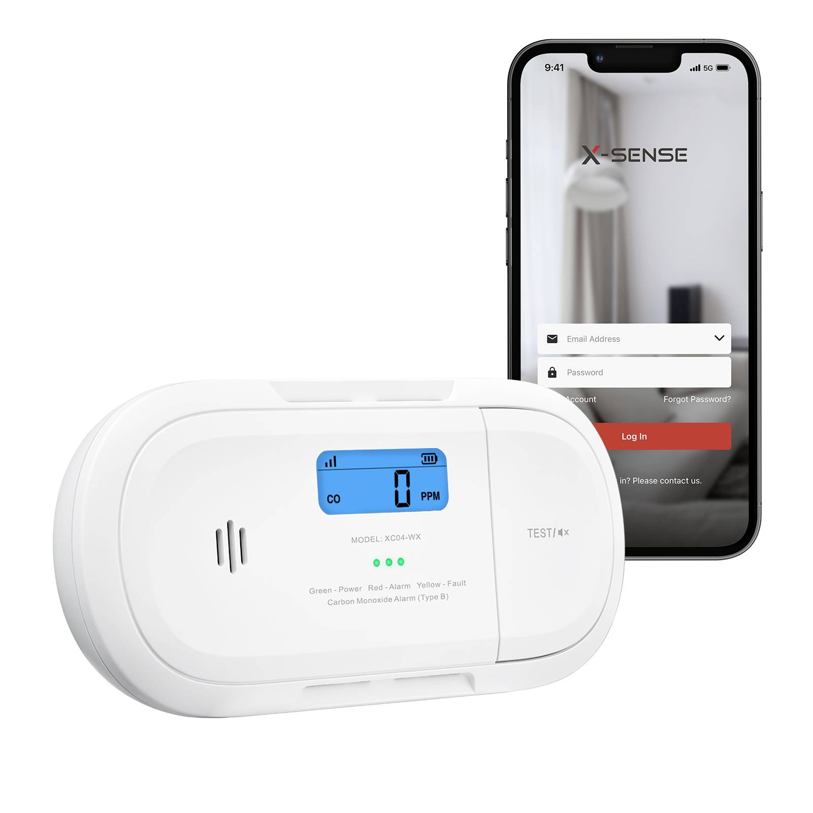 X-Sense XC04-WX Détecteur de monoxyde de carbone à pile(s)