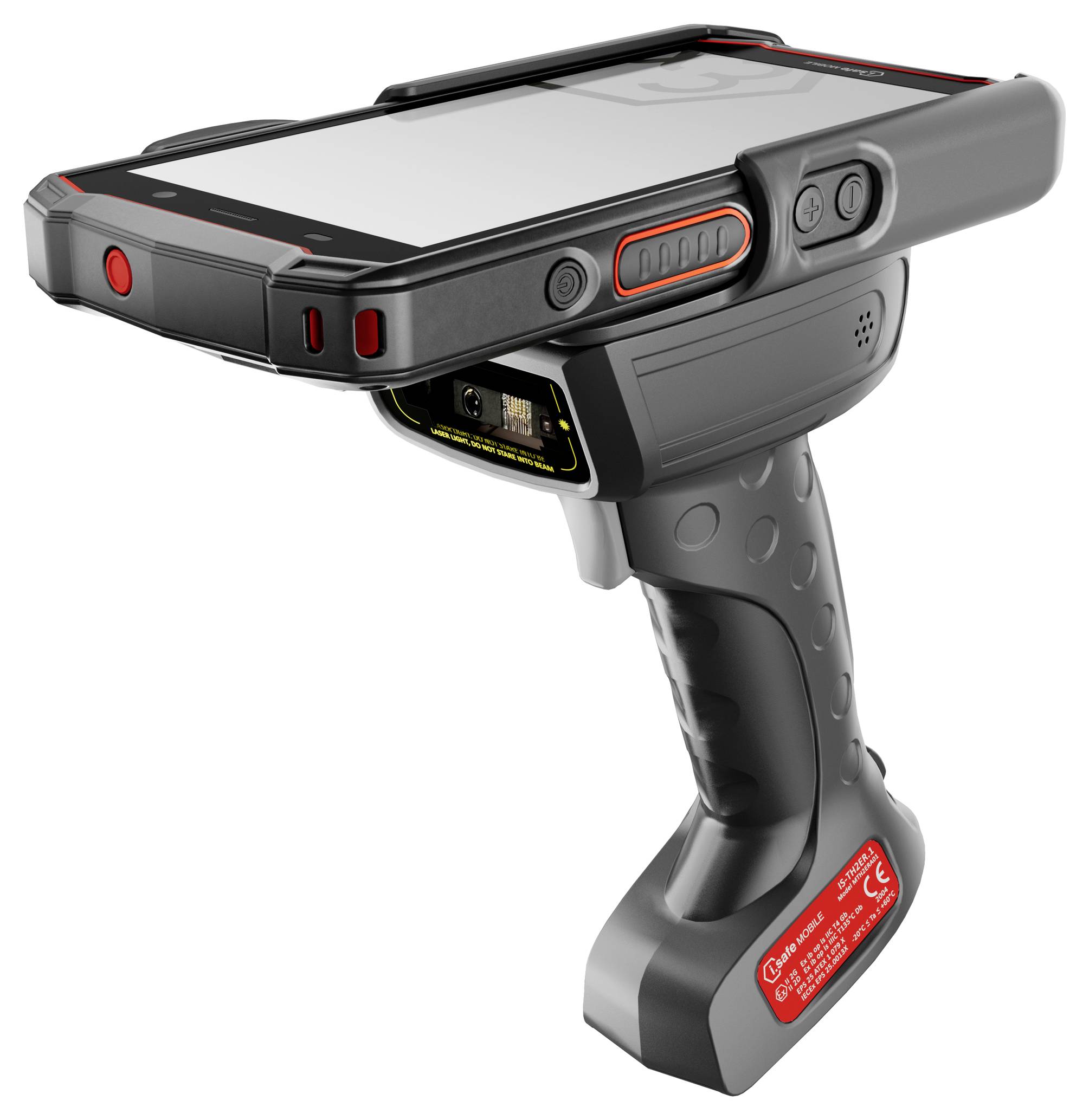 iSafe MOBILE IS-TH2ER.1 Trigger Handle Set Lecteur de code-barres LED noir scanner à main avec pied