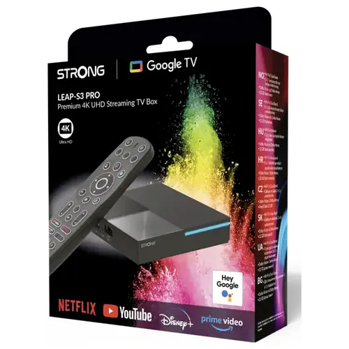 Strong Streamingbox Boîtier de streaming 4k, HDR, connexion réseau Strong Streamingbox Boîtier de streaming 4k, HDR, connexion réseau
