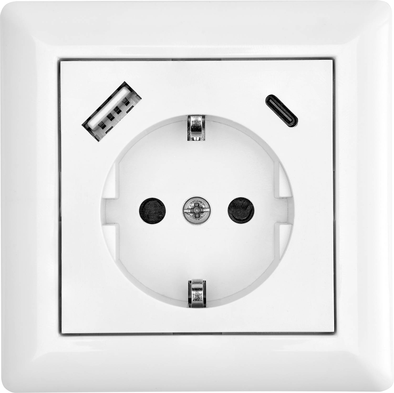 LEDmaxx USB2201 Prise à contact de protection blanc