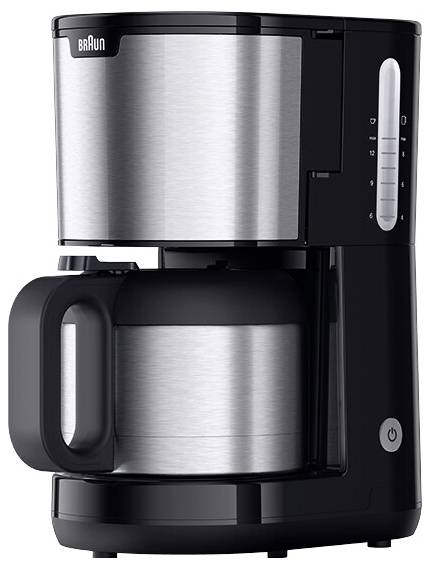 Braun KF 1505 BK Cafetière acier inoxydable, noir Nombre de tasse=9