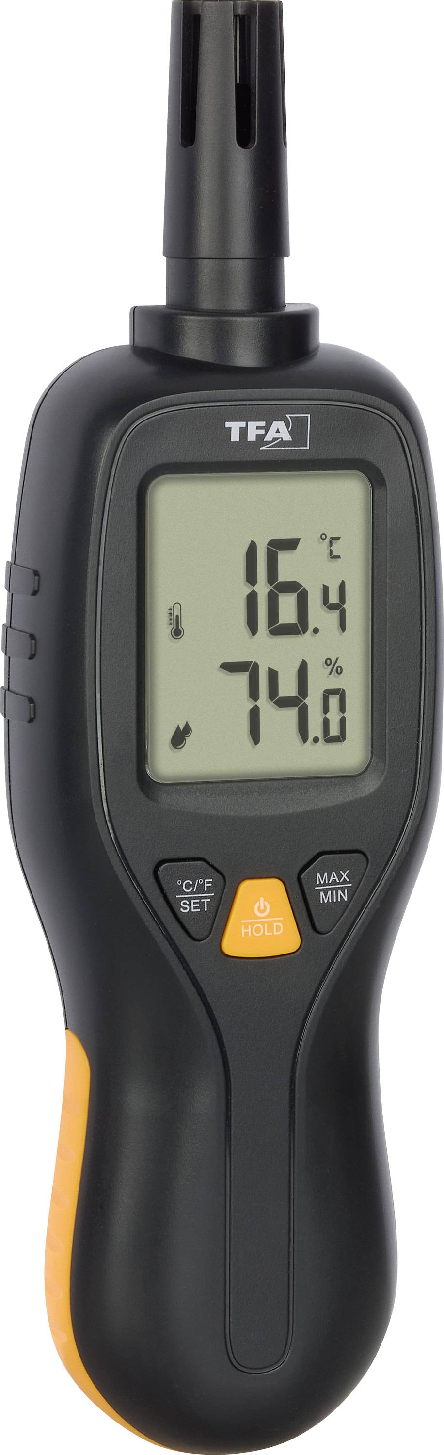 TFA Dostmann Digitales Profi-Thermo-Hygrometer Thermo-hygromètre noir, jaune 31.1066.01