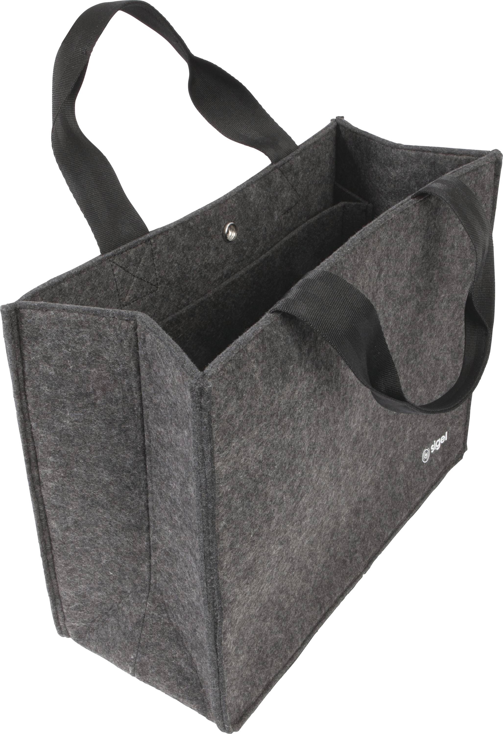 Sigel Sacoche Desk Sharing Bag Basic M Feutre synthétique gris foncé (l x H x P) 36 x 28 x 15 cm Dimension maximale: 39,1 cm