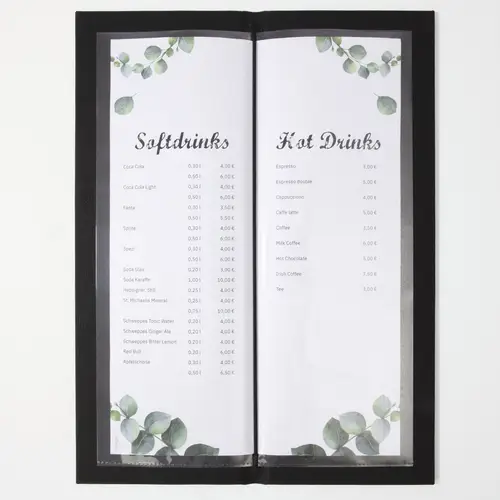 Sigel GM100 Getränke-Mappe 1/2 DIN A4 1 pc(s) inkl. 2 Doppel-Transparenthüllen für 8 Seiten, reliure élastique noir Sigel GM100 Getränke-Mappe 1/2 DIN A4 1 pc(s) inkl. 2 Doppel-Transparenthüllen für 8 Seiten, reliure élastique noir