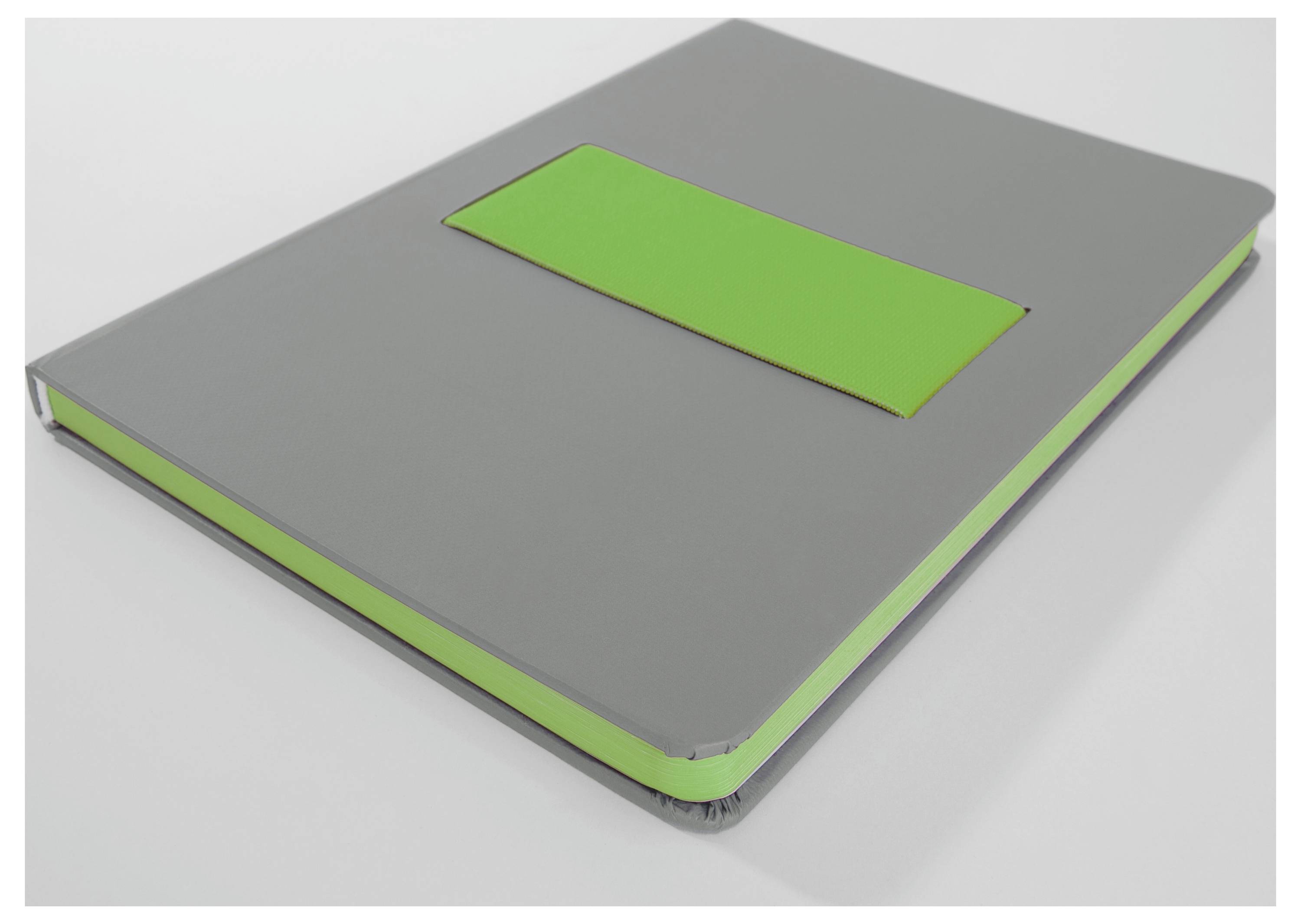 Sigel LS201 Cahier Linescape Hardcover DIN A5 ligné gris clair, vert fluorescent Nombre de pages: 88