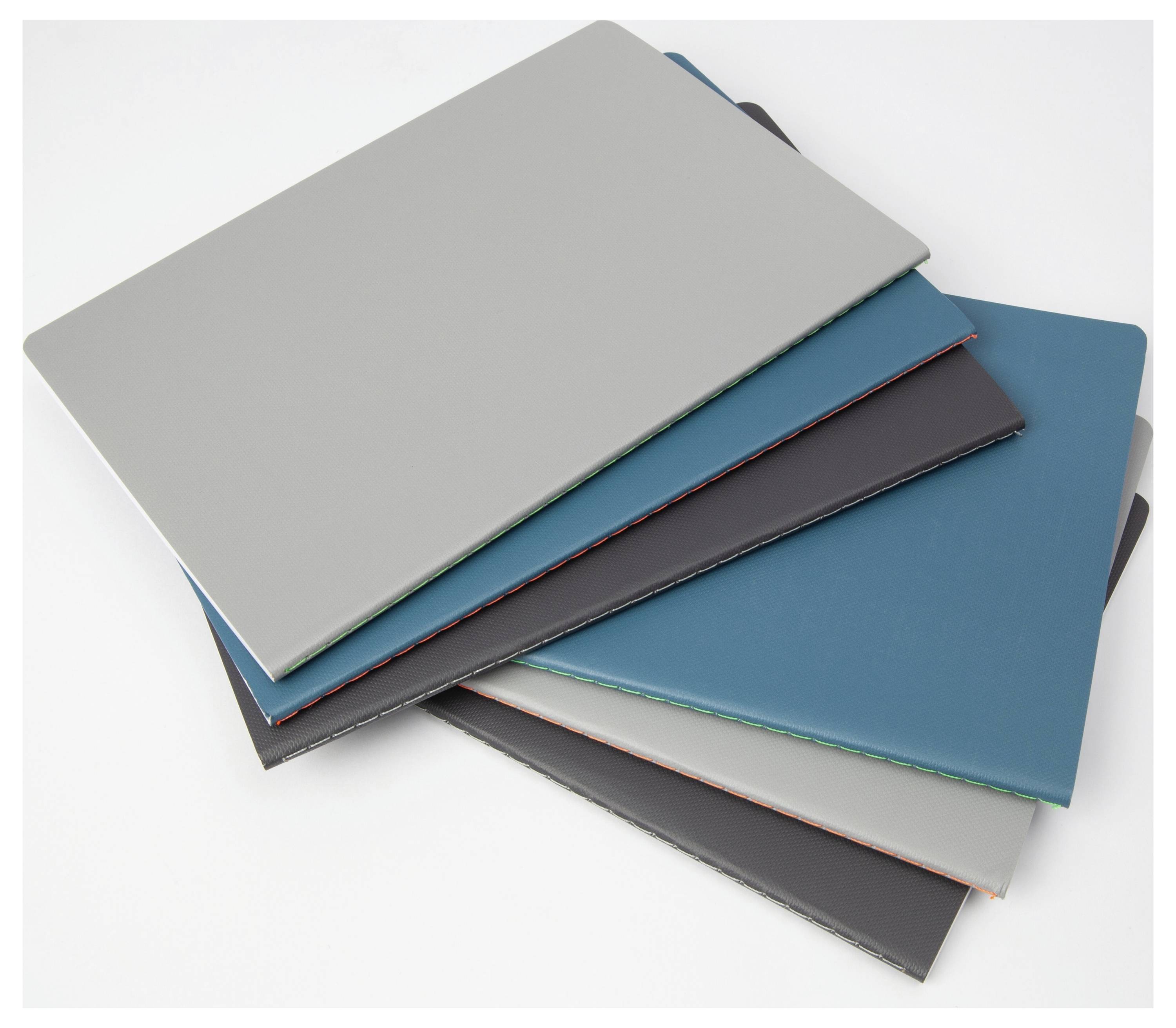 Sigel LS301 Carnet de notes Linescape Softcover 2 pc(s) DIN A5 ligné gris clair, vert fluorescent Nombre de pages: 34