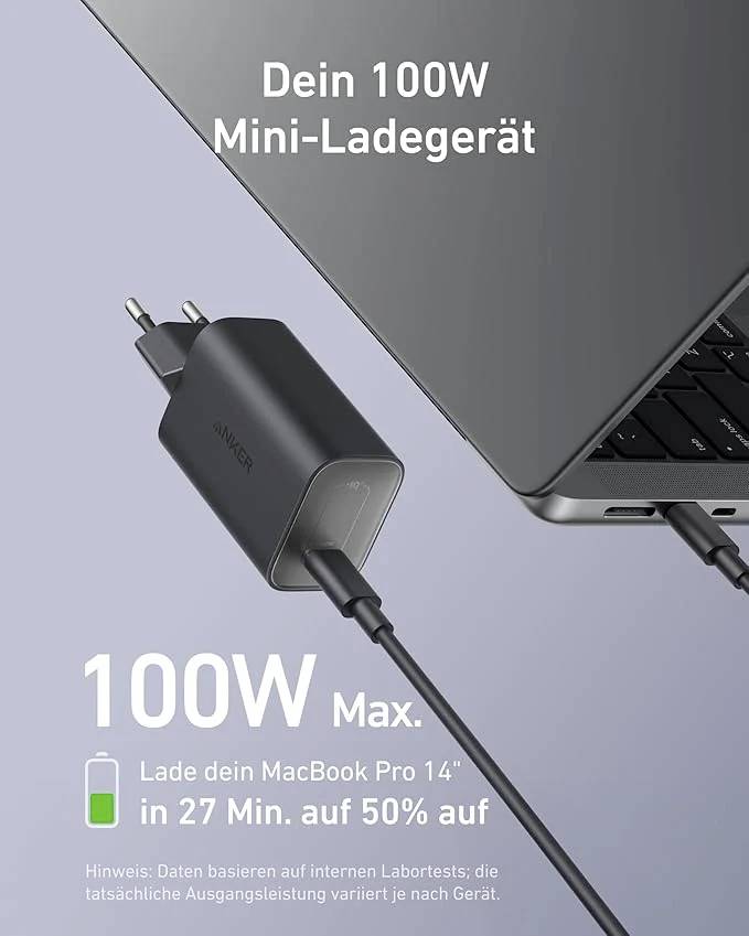 Anker A2679 Adaptateur de charge 100 W USB-C® Fast Charge noir intérieure