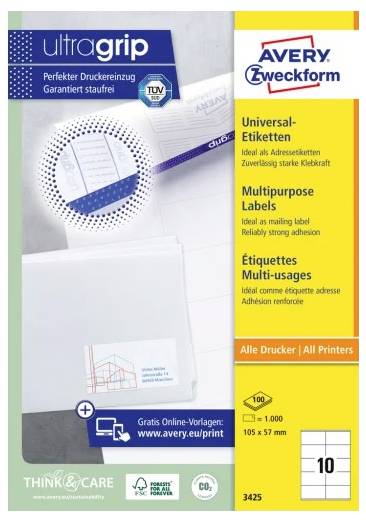 Avery-Zweckform 6137 Etiquette universelles 1 pc(s)
