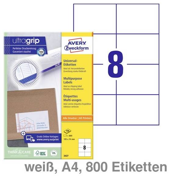 Avery-Zweckform 6137 Etiquette universelles 1 pc(s)