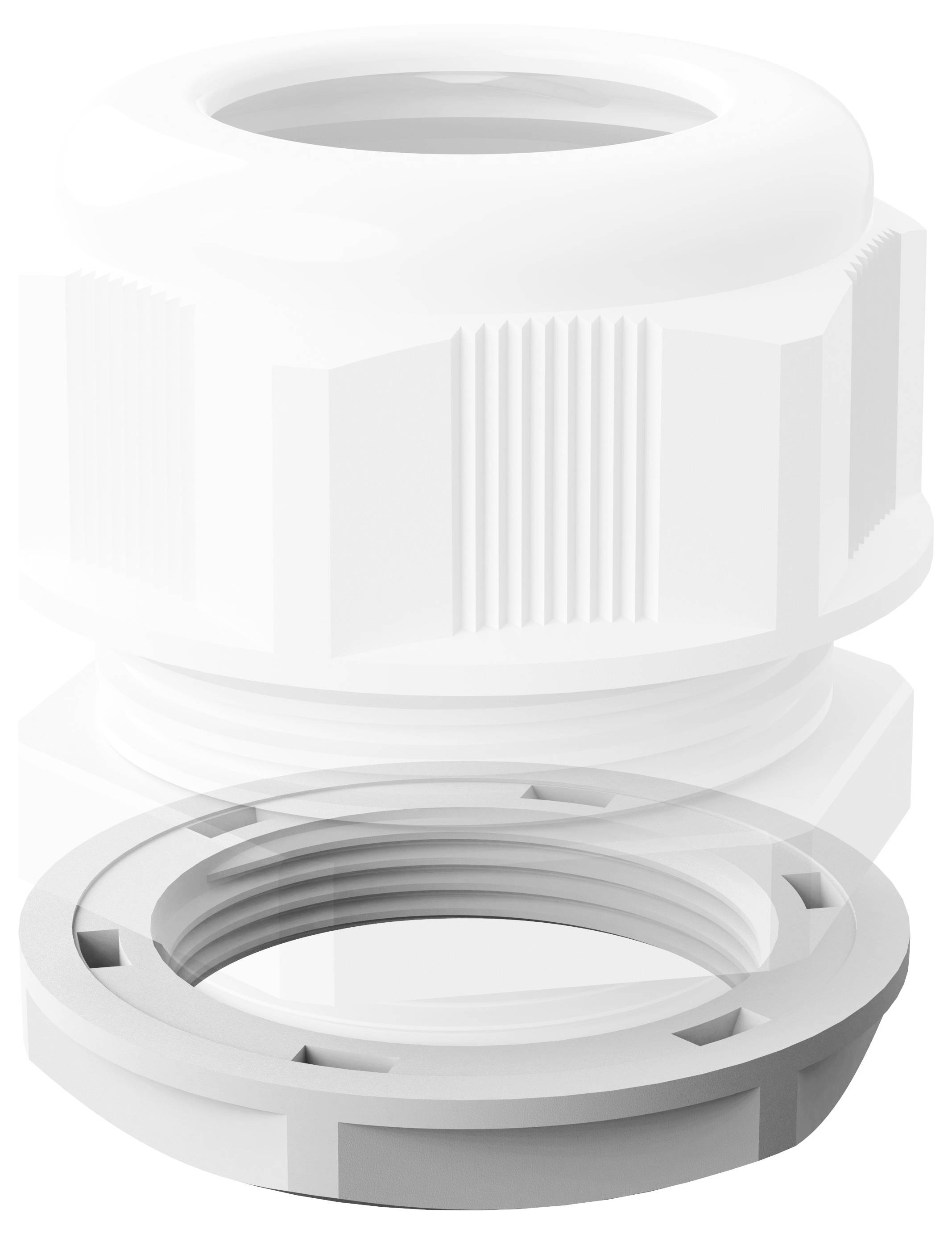 Bopla 52090321 Contre-écrou M32 x 1.5 Polyamide blanc