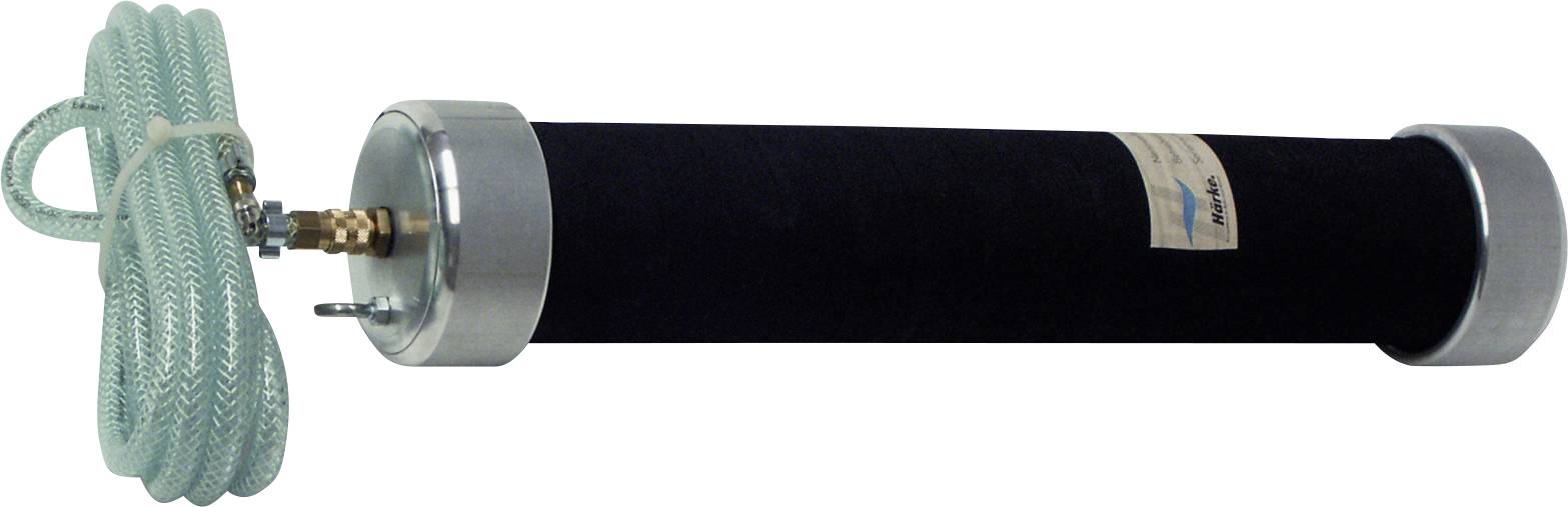 Un bouchon de conduite gonflable cylindrique avec un tuyau attaché, utilisé pour l'étanchéité et les essais de pression des canalisations.