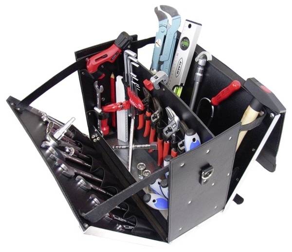 Sacoche à outils équipée Alarm Werkzeuge 56077135 (L x l x H) 470 x 210 x 380 mm