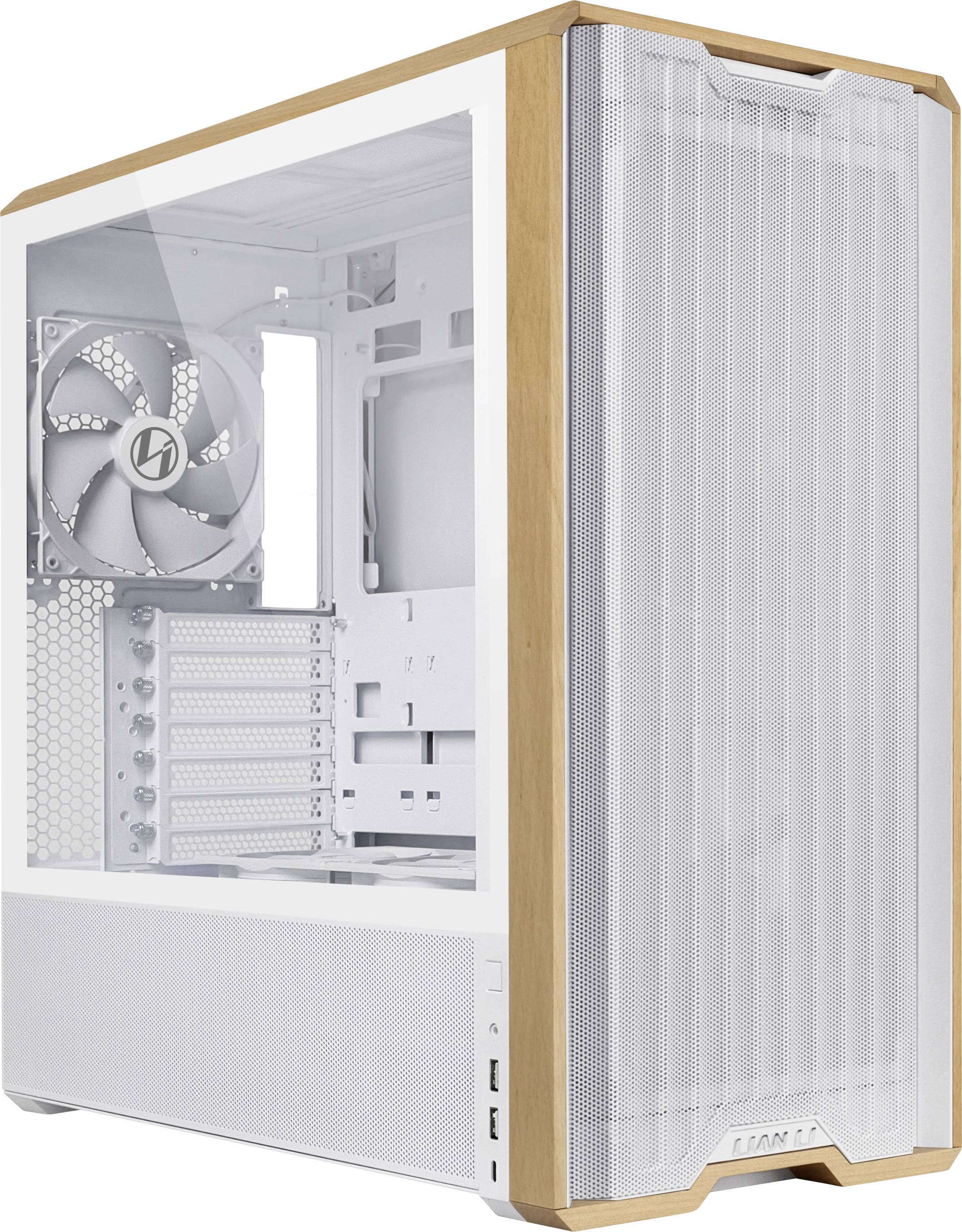 Tour midi Lian Li Lancool 217 Boîtier, Boîtier PC, Boîtier gaming blanc