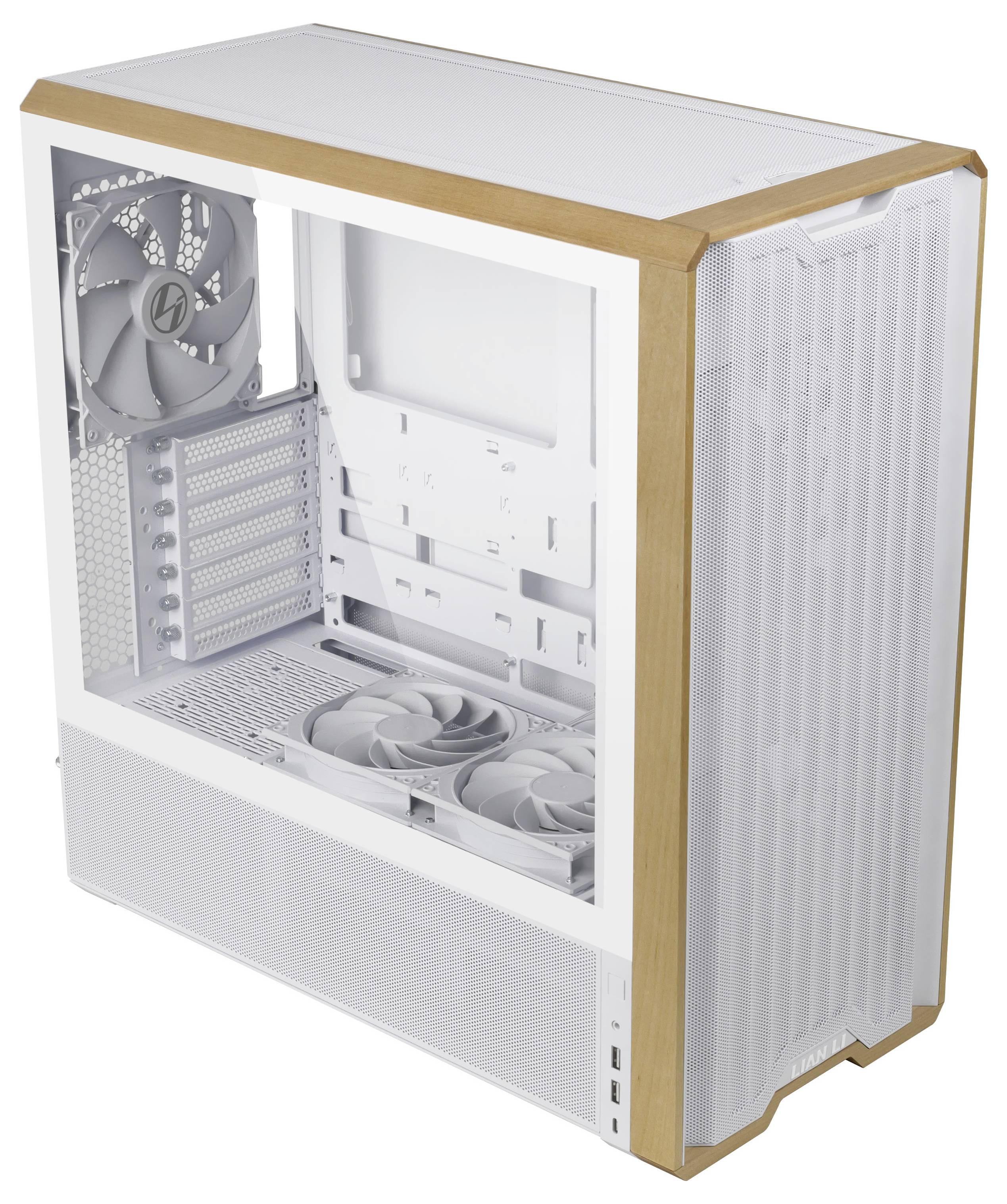 Tour midi Lian Li Lancool 217 Boîtier, Boîtier PC, Boîtier gaming blanc