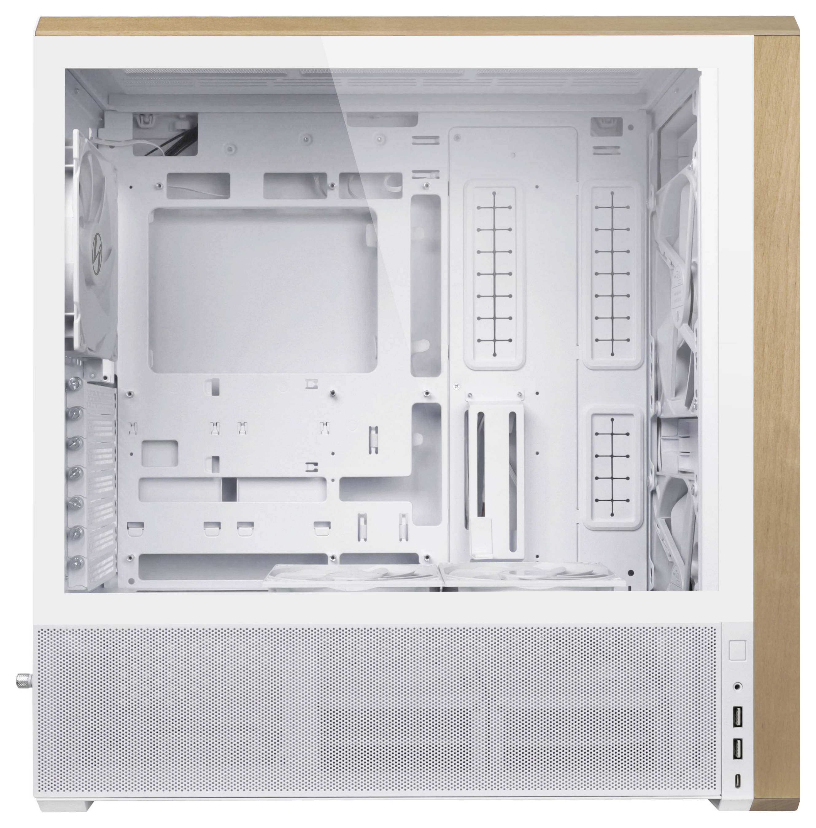 Tour midi Lian Li Lancool 217 Boîtier, Boîtier PC, Boîtier gaming blanc