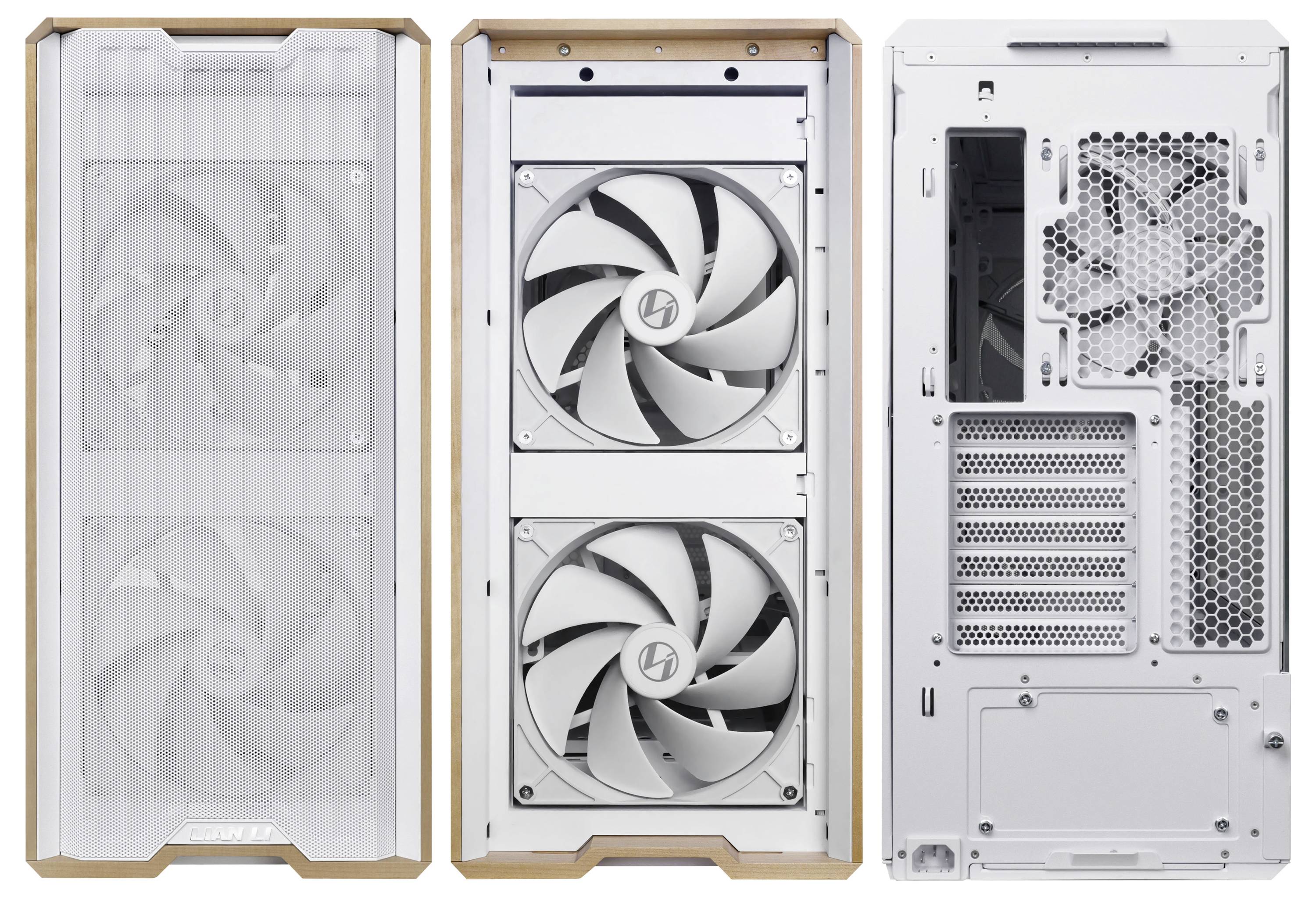 Tour midi Lian Li Lancool 217 Boîtier, Boîtier PC, Boîtier gaming blanc